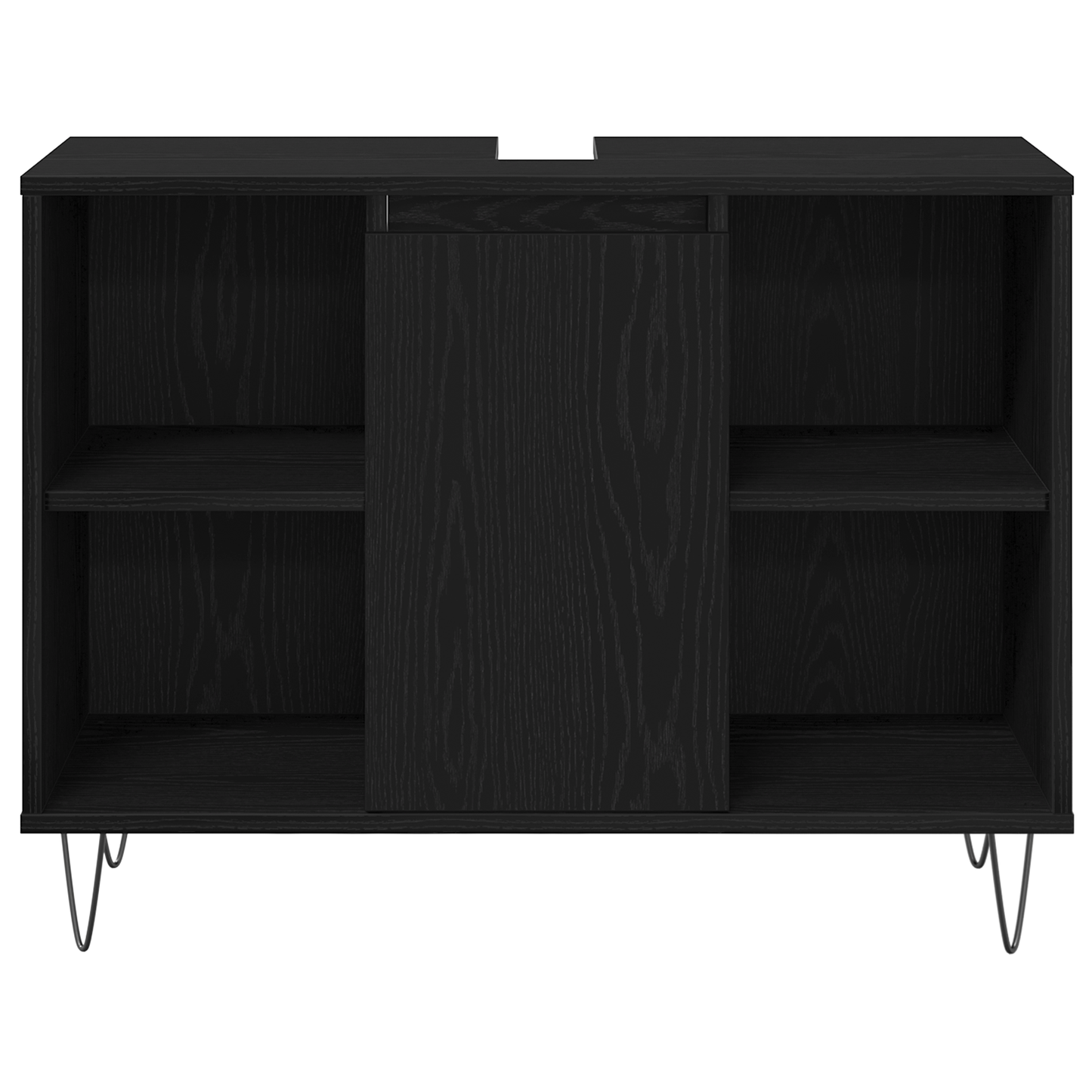 3 piece Bathroom Furniture Set Black Oak Engineered Wood