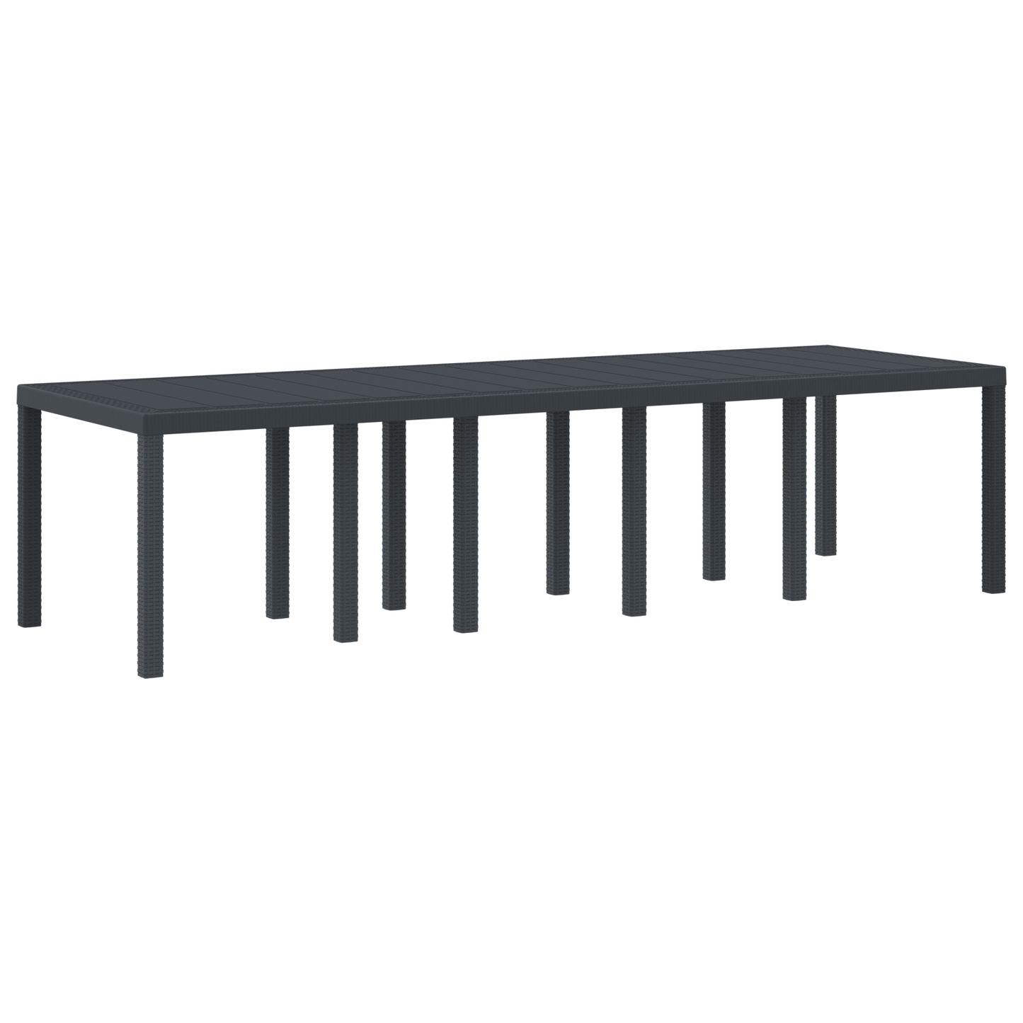 Garden Table Anthracite 300x100x73 cm Poly Rattan