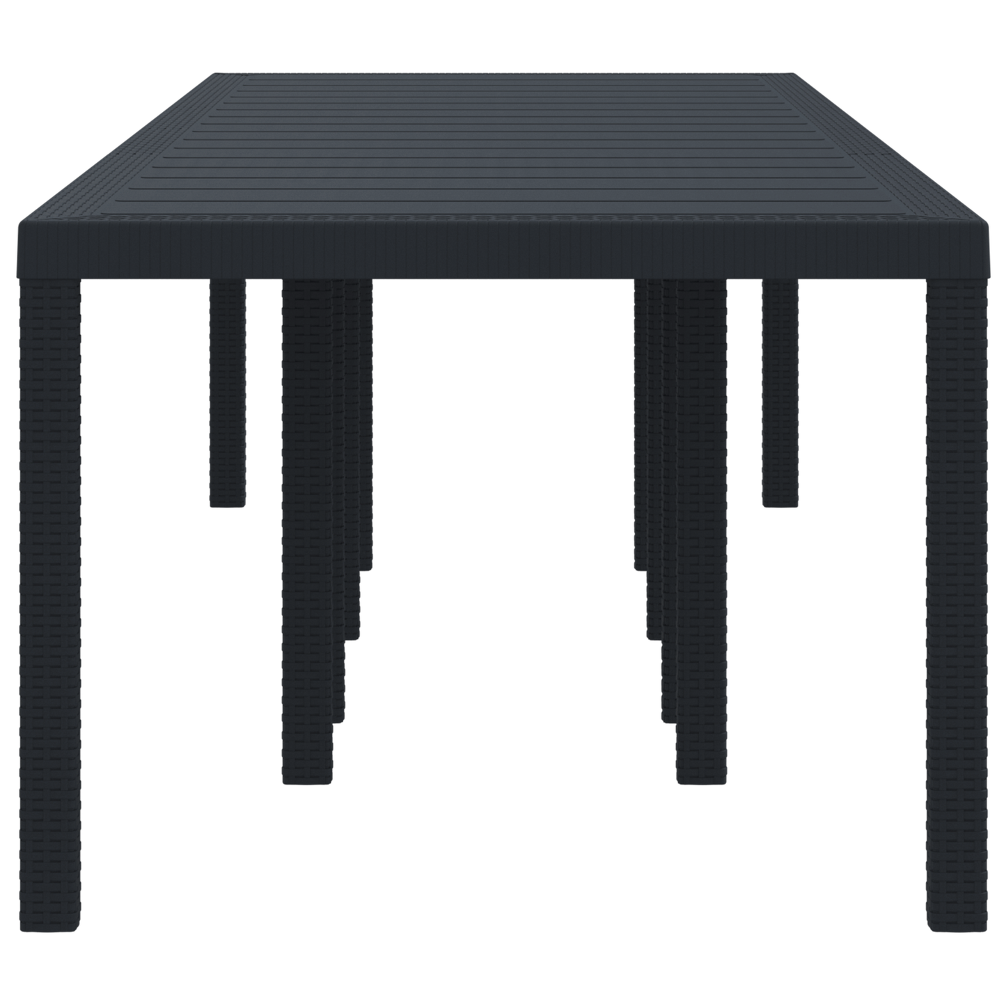 Garden Table Anthracite 300x100x73 cm Poly Rattan