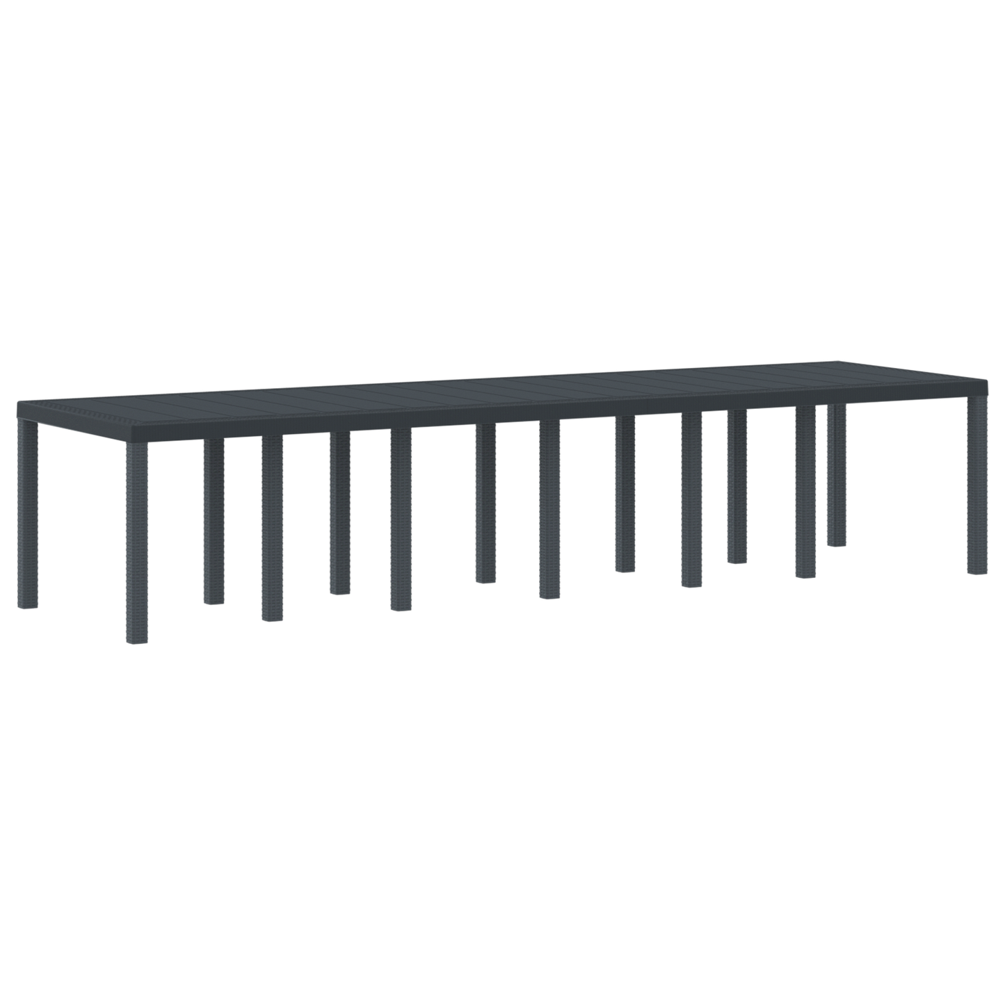 Garden Table Anthracite 350x100x73 cm Poly Rattan