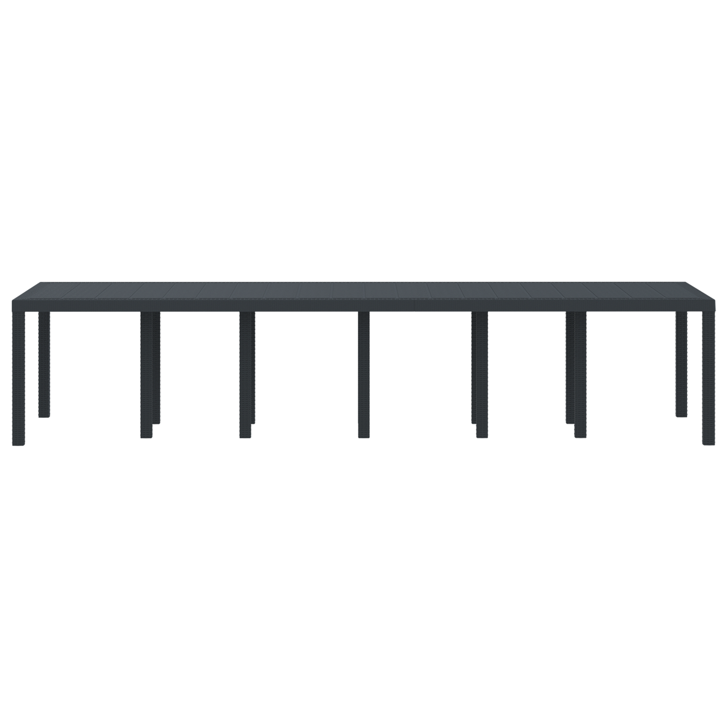 Garden Table Anthracite 350x100x73 cm Poly Rattan