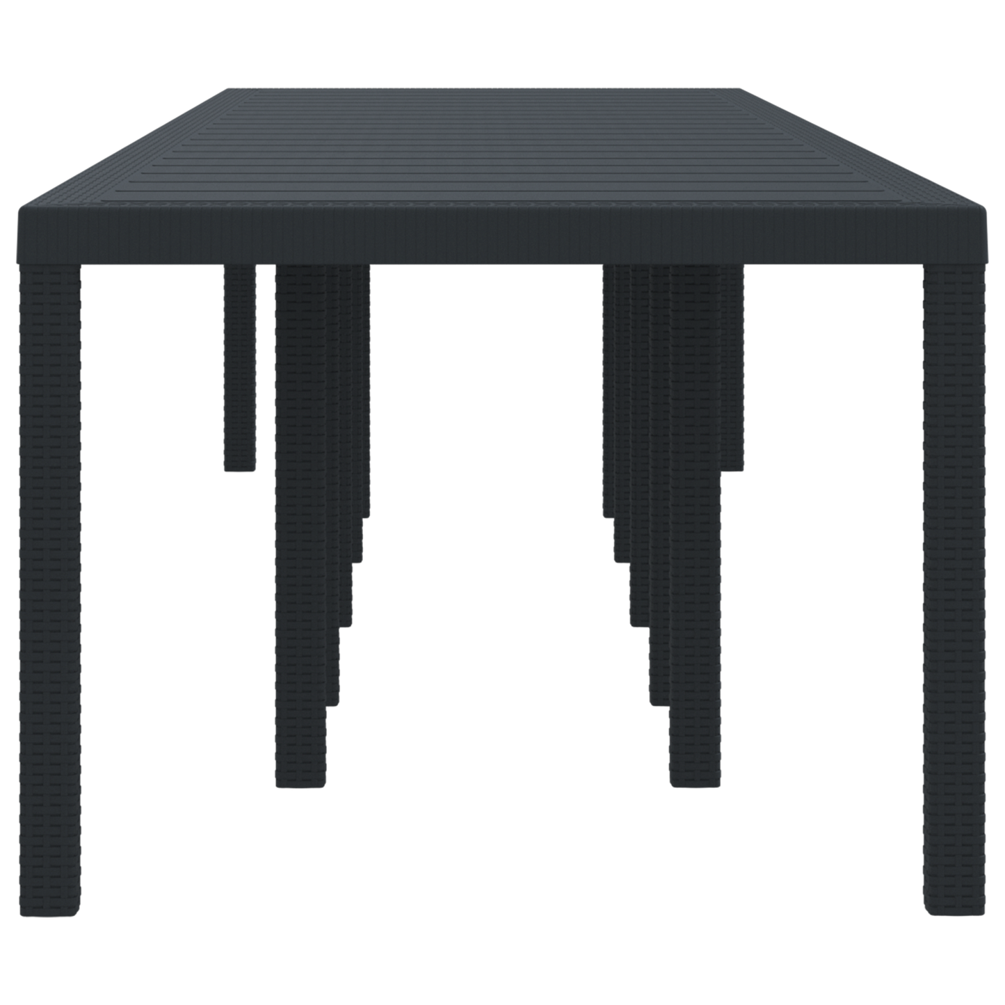 Garden Table Anthracite 350x100x73 cm Poly Rattan