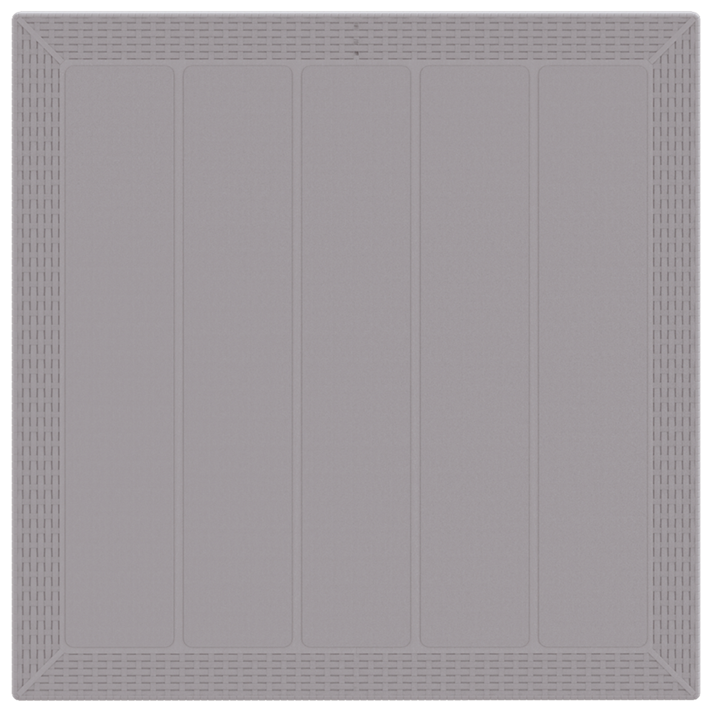 5 Piece Garden Dining Set Light Grey Poly Rattan