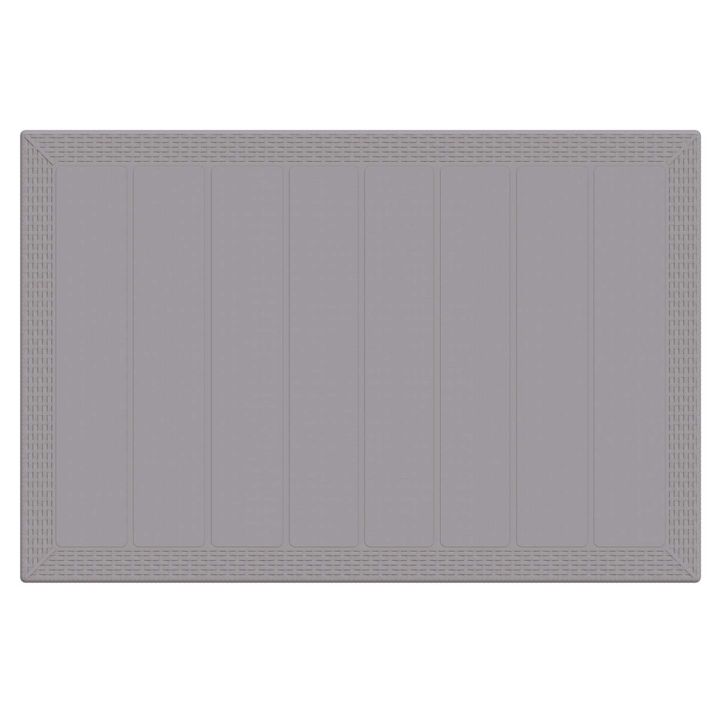 7 Piece Garden Dining Set Light Grey Poly Rattan
