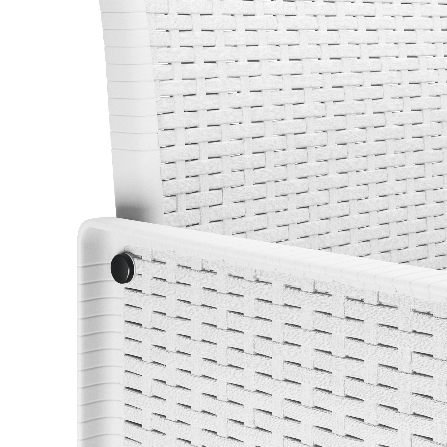 13 Piece Garden Dining Set White Poly Rattan
