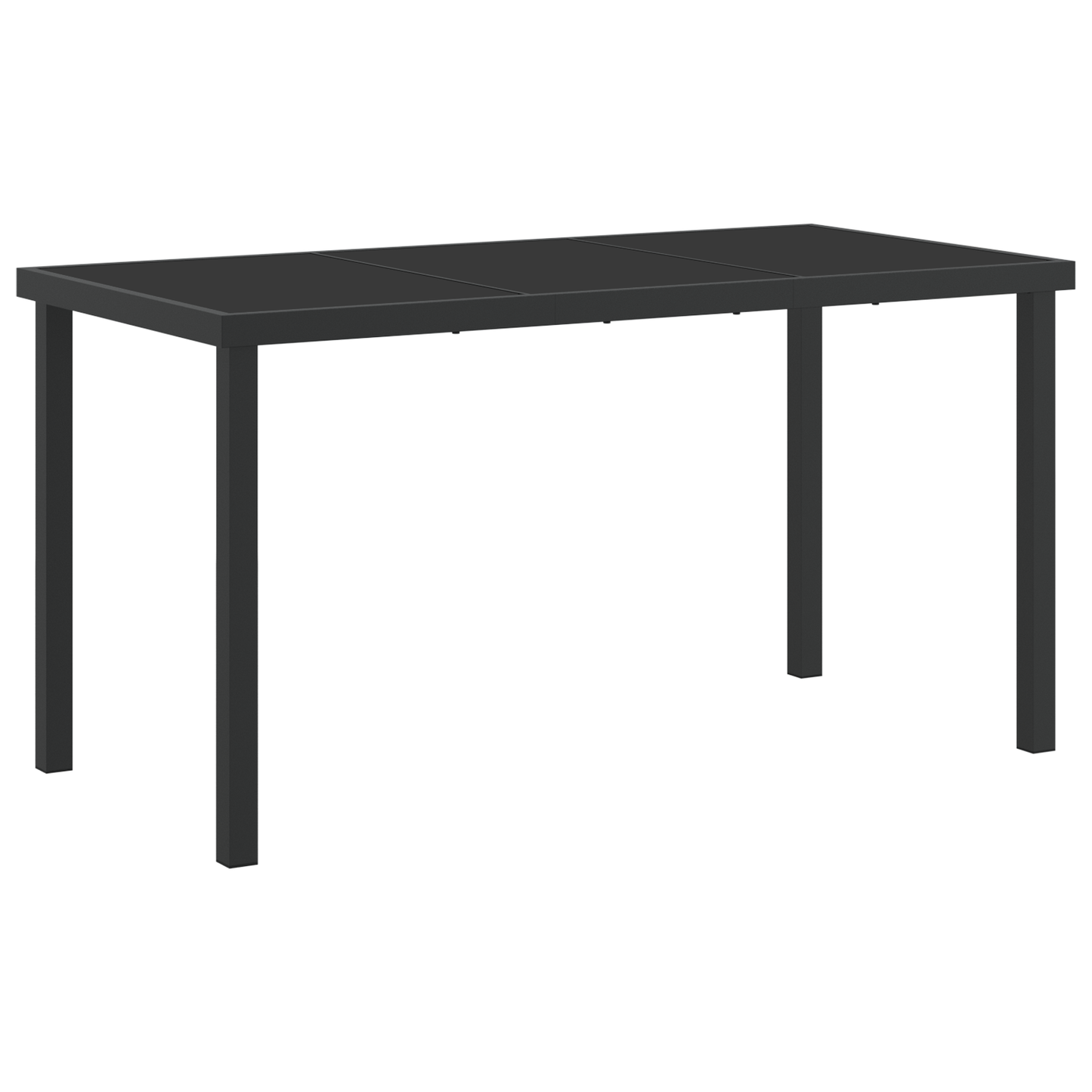 5 Piece Garden Dining Set Black Poly Rattan