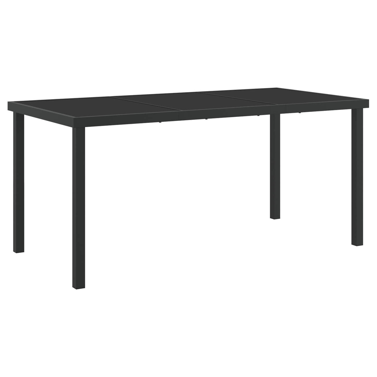 7 Piece Garden Dining Set Black Poly Rattan