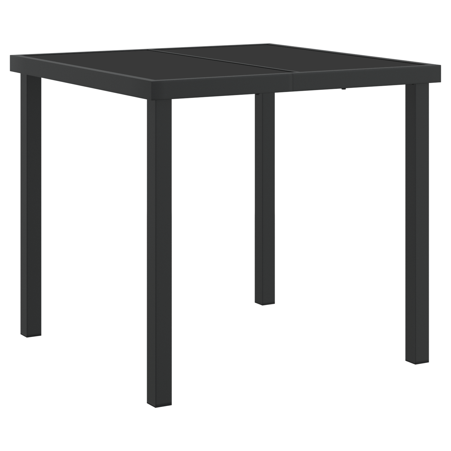5 Piece Garden Dining Set Black Poly Rattan