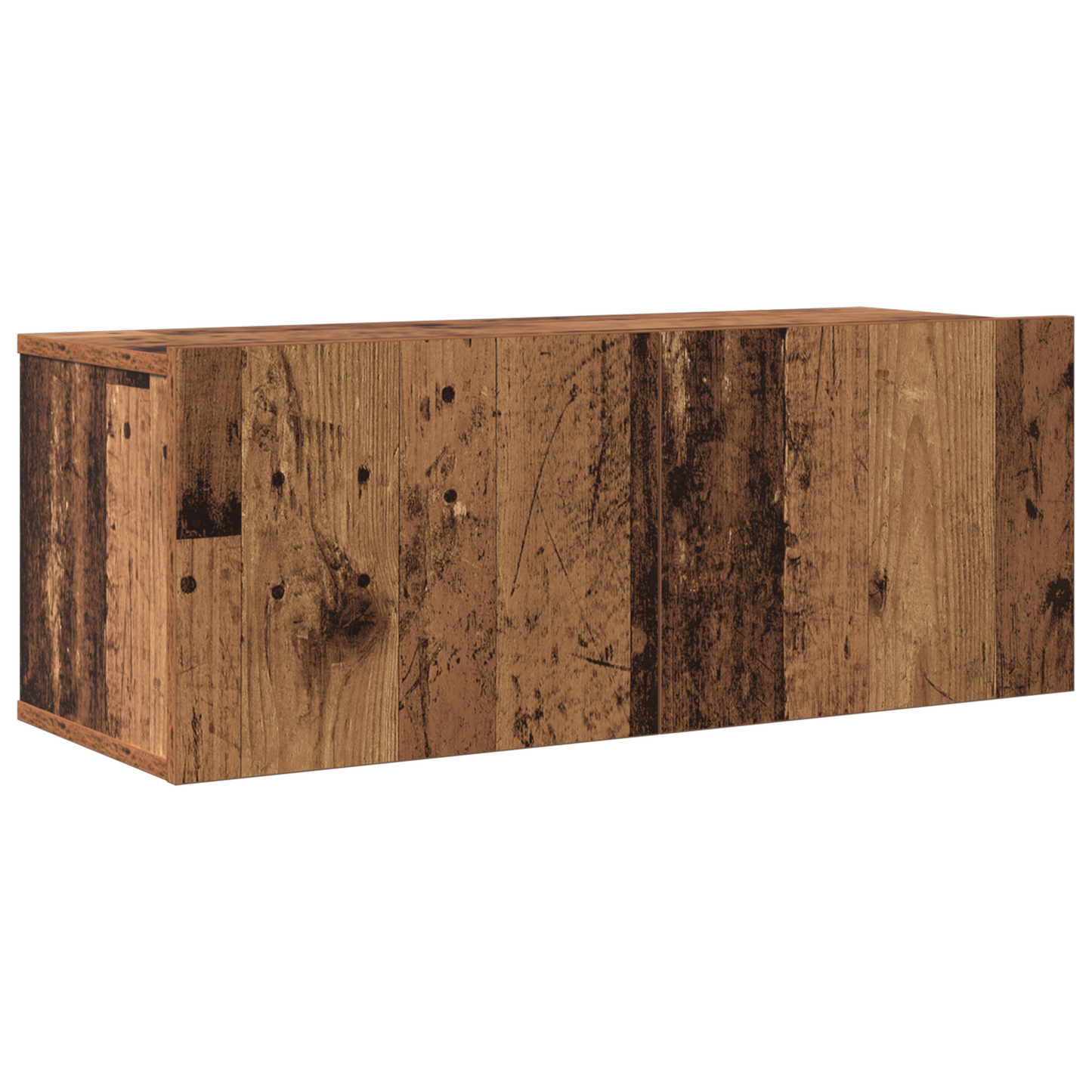 4 Piece TV Cabinet Set Wall-mounted Old Wood Engineered Wood
