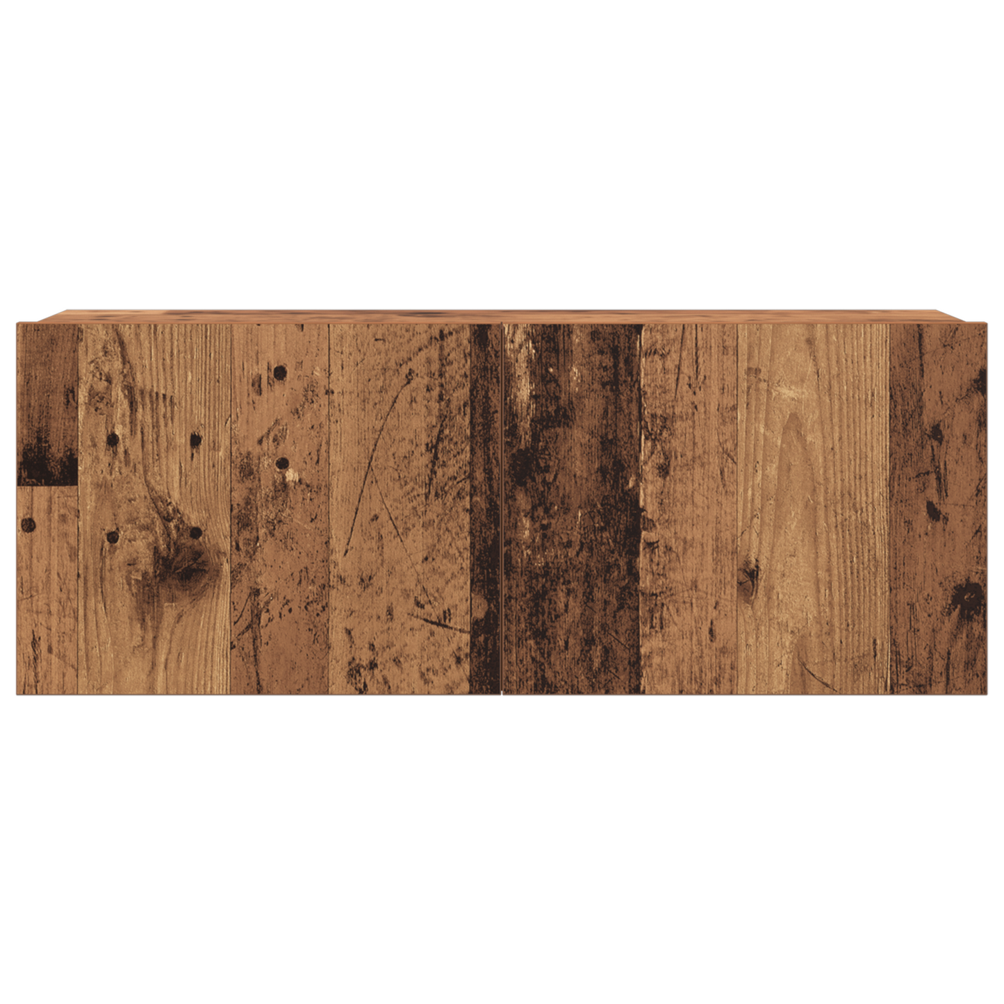 4 Piece TV Cabinet Set Wall-mounted Old Wood Engineered Wood
