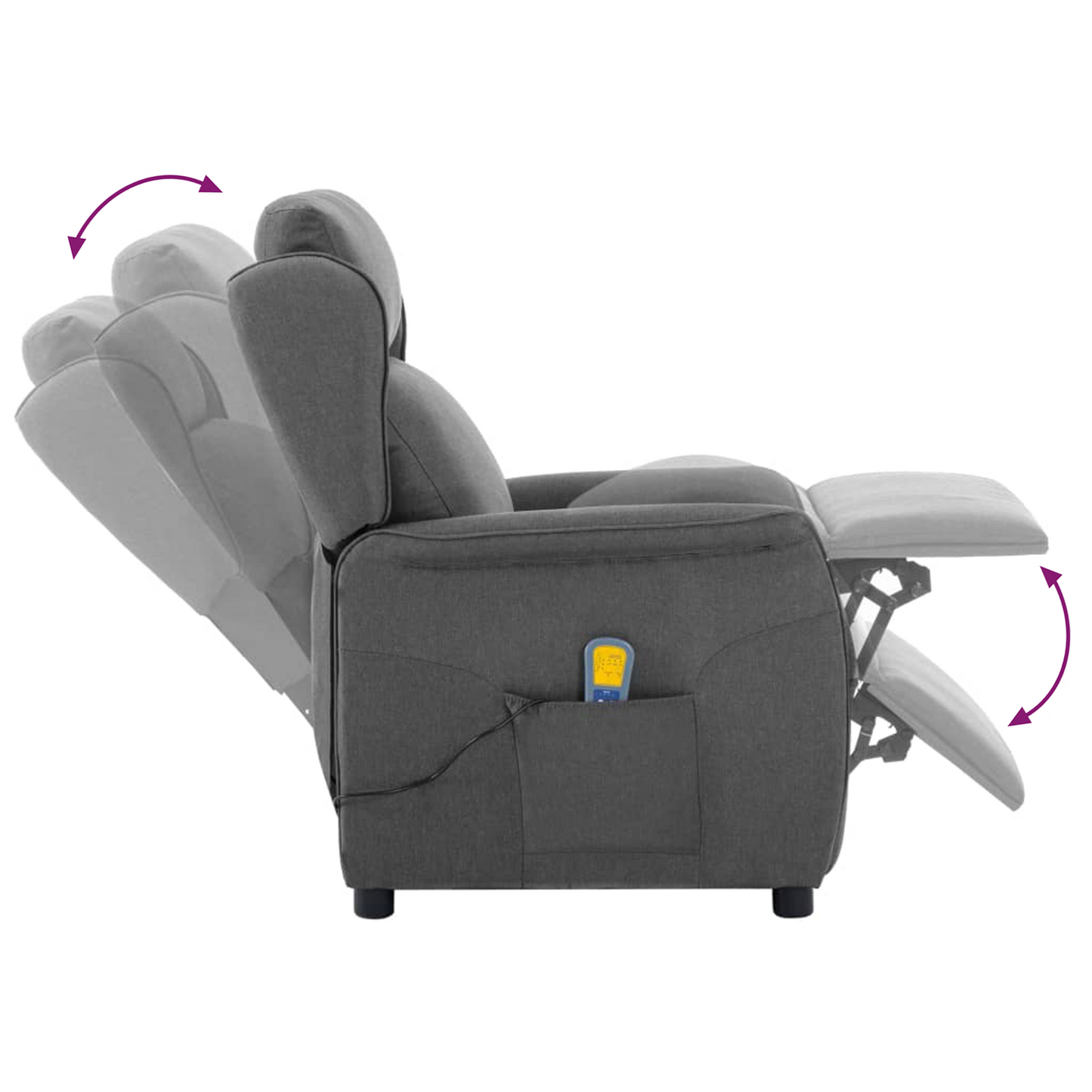 Massage Chair Light Grey Fabric
