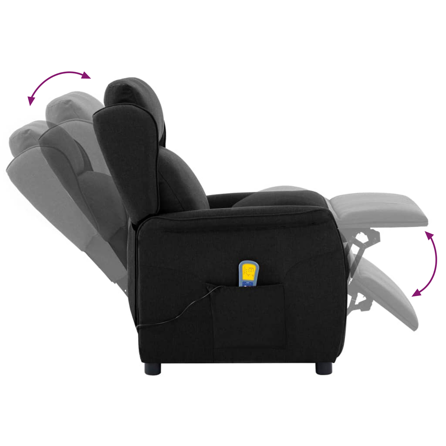 Massage Chair Black Fabric