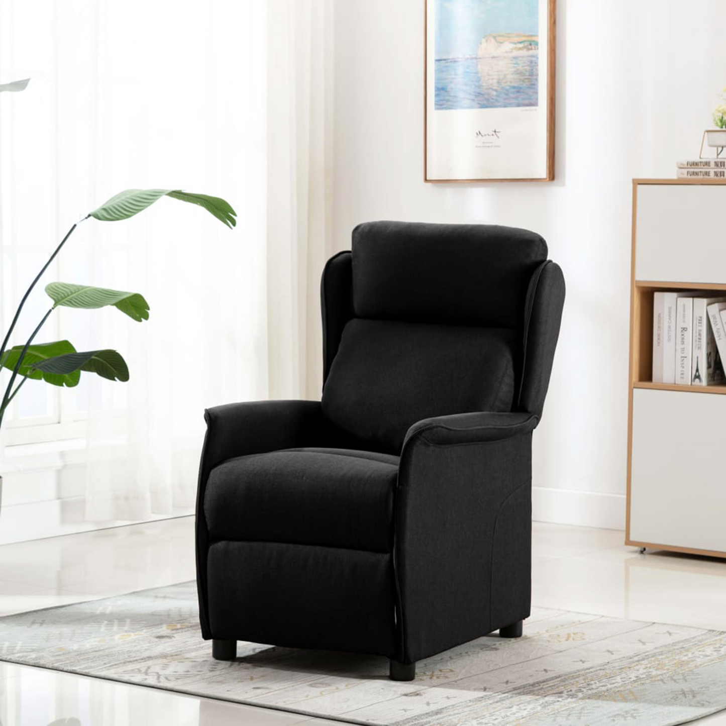 Massage Chair Black Fabric
