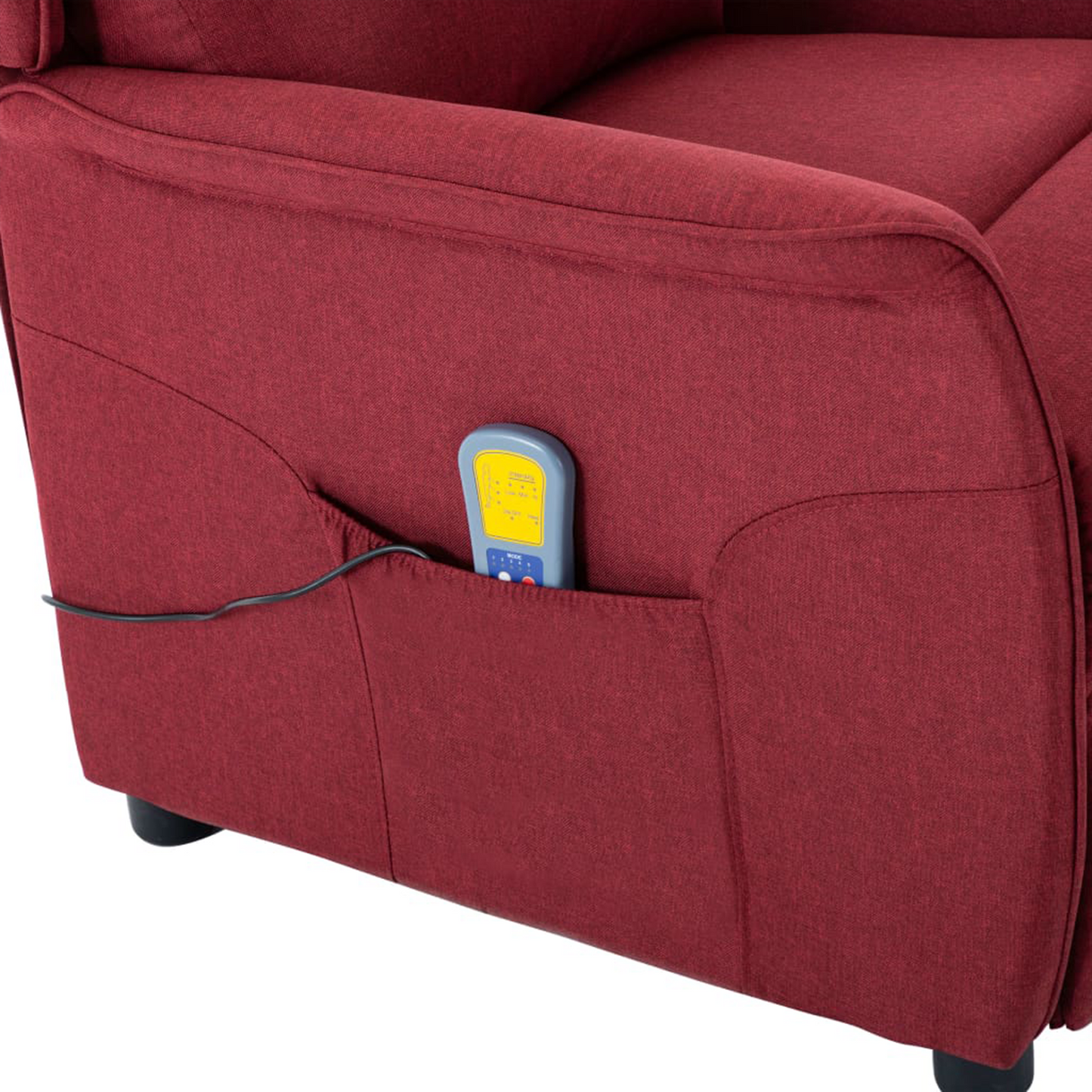 Massage Chair Wine Red Fabric