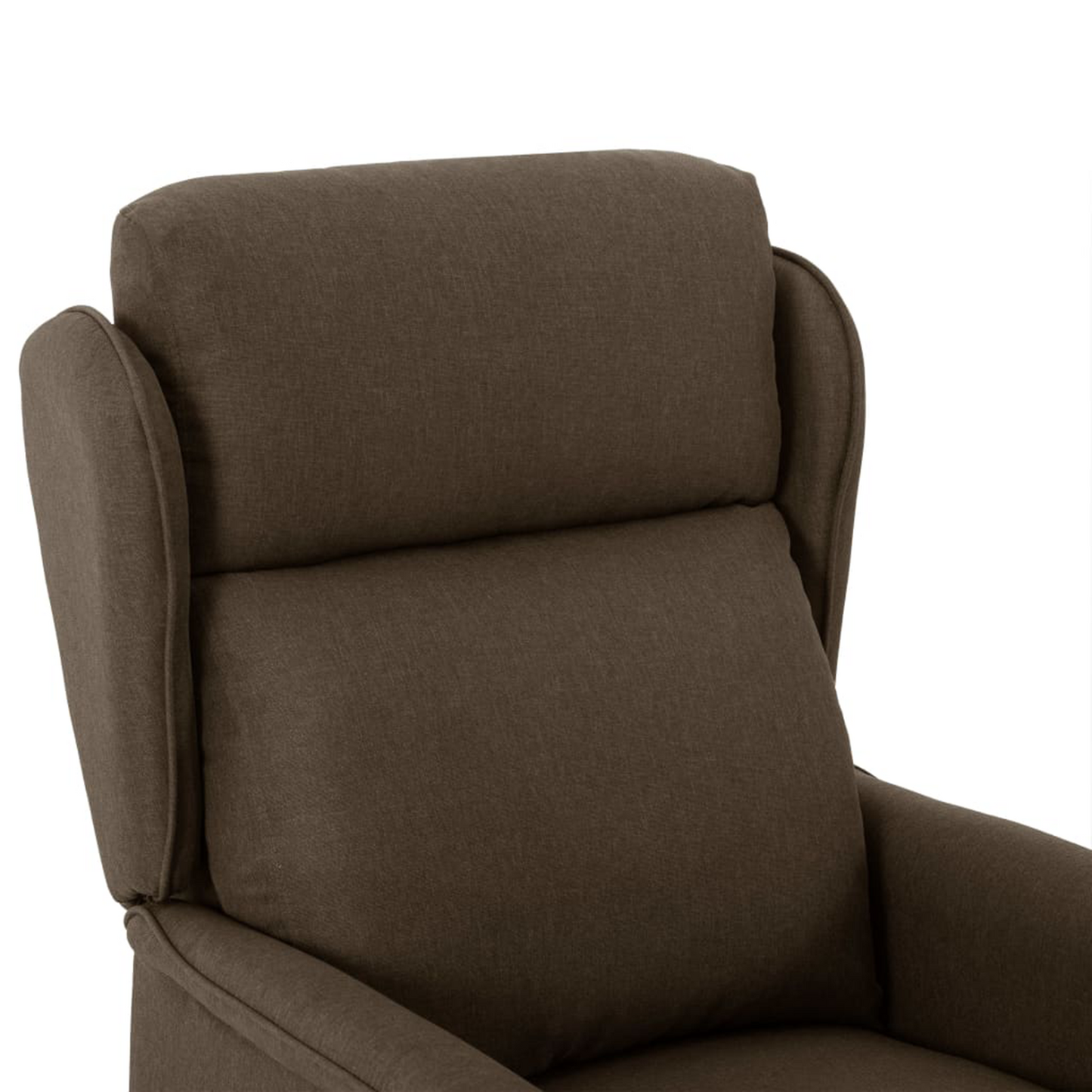 Massage Recliner Chair Brown Fabric