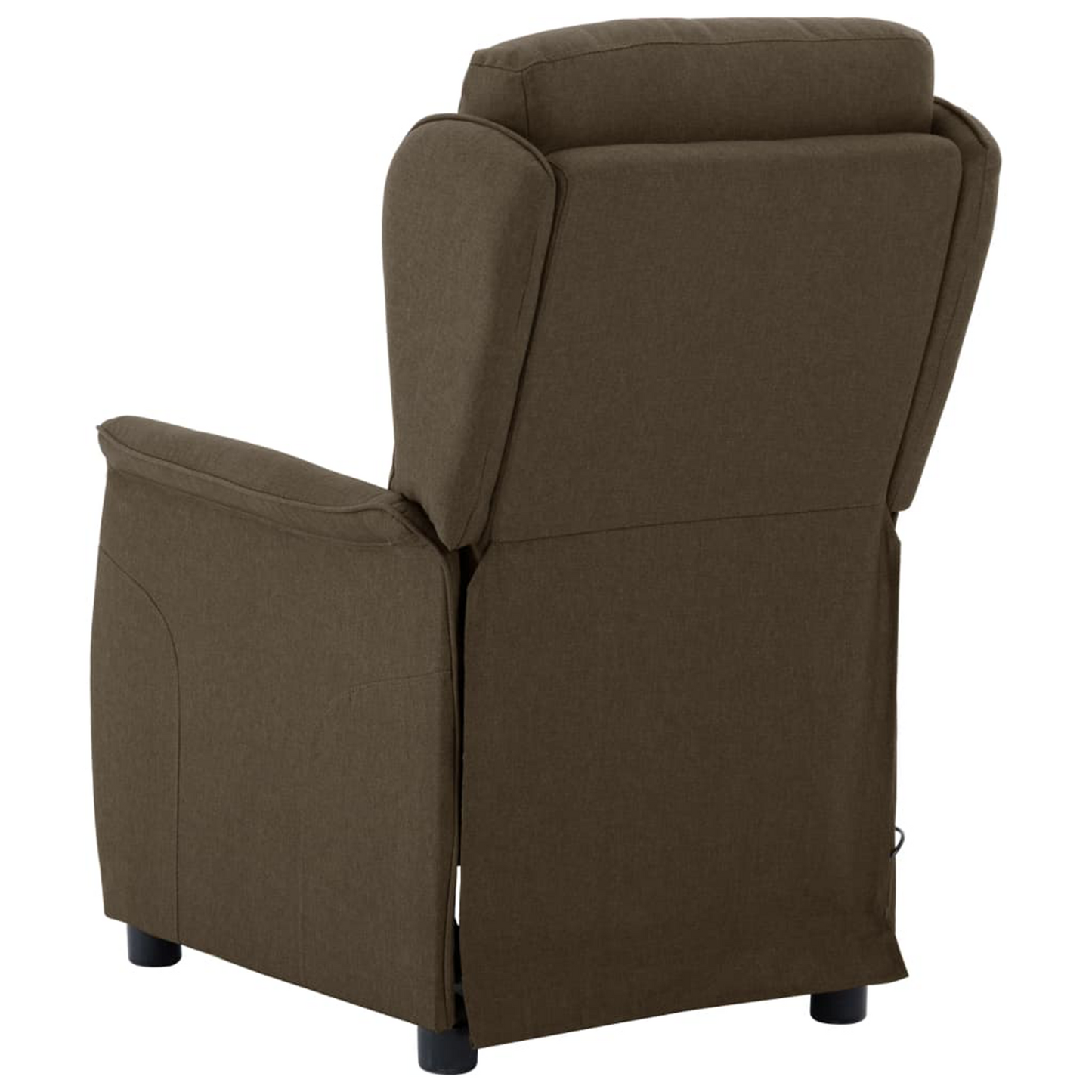 Massage Recliner Chair Brown Fabric