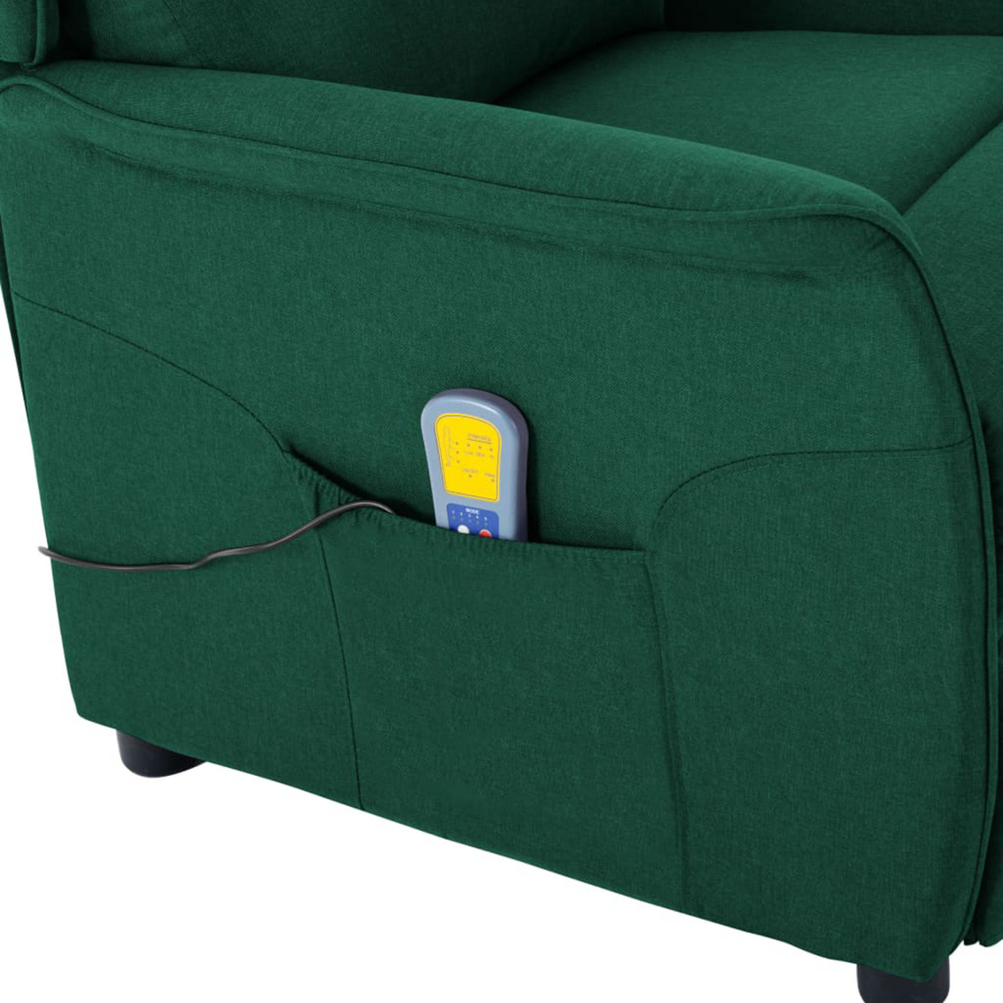 Massage Chair Dark Green Fabric