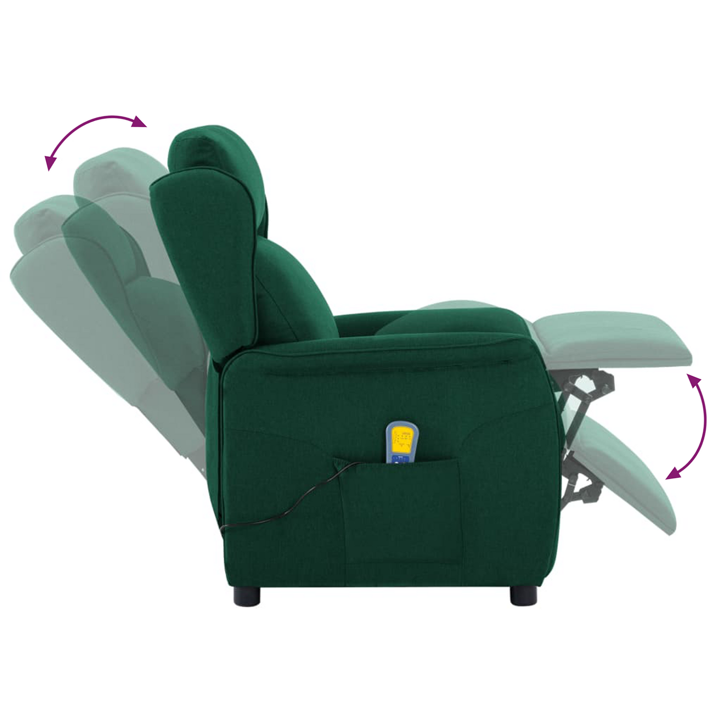 Massage Chair Dark Green Fabric