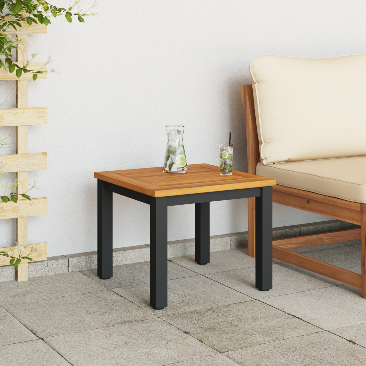 Garden Side Table 45x45x38 cm Solid Acacia Wood