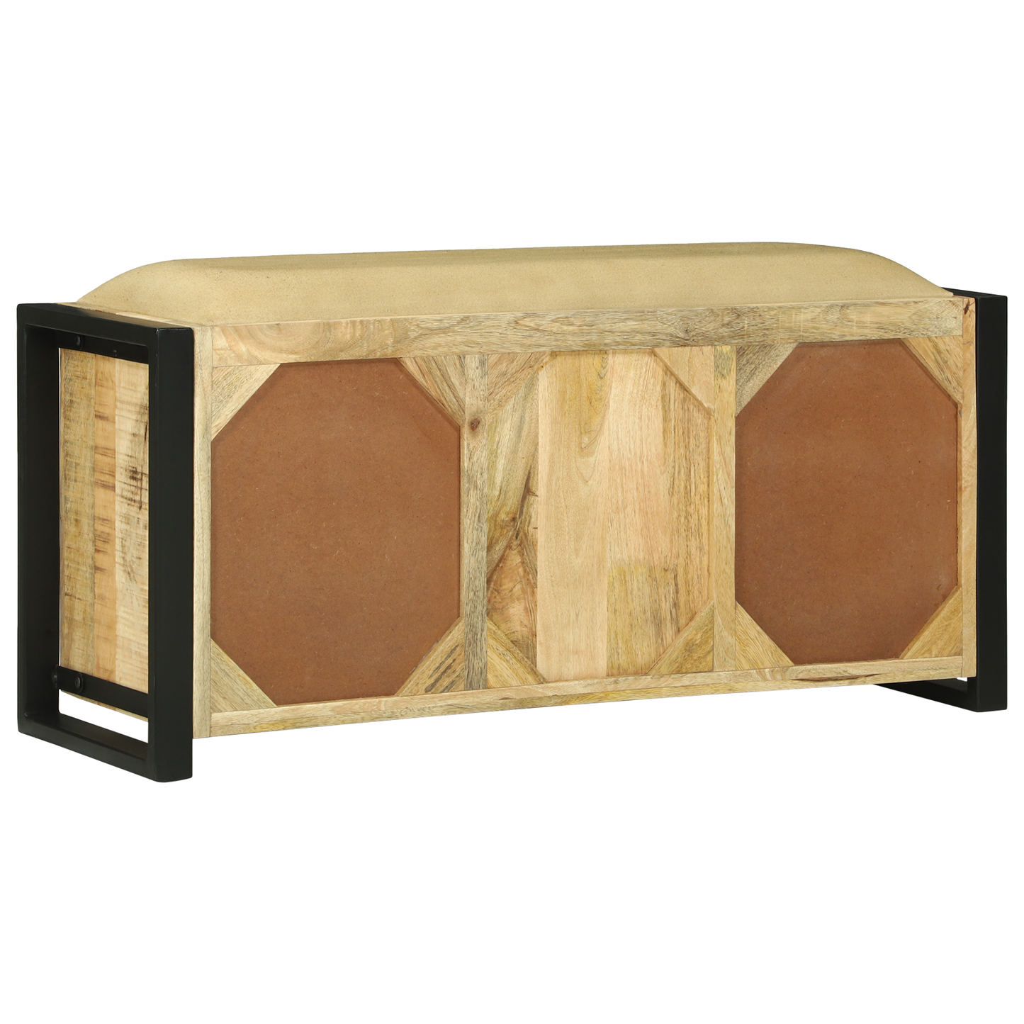 Bench Cabinet 100x35x50 cm Solid Wood Rough Mango