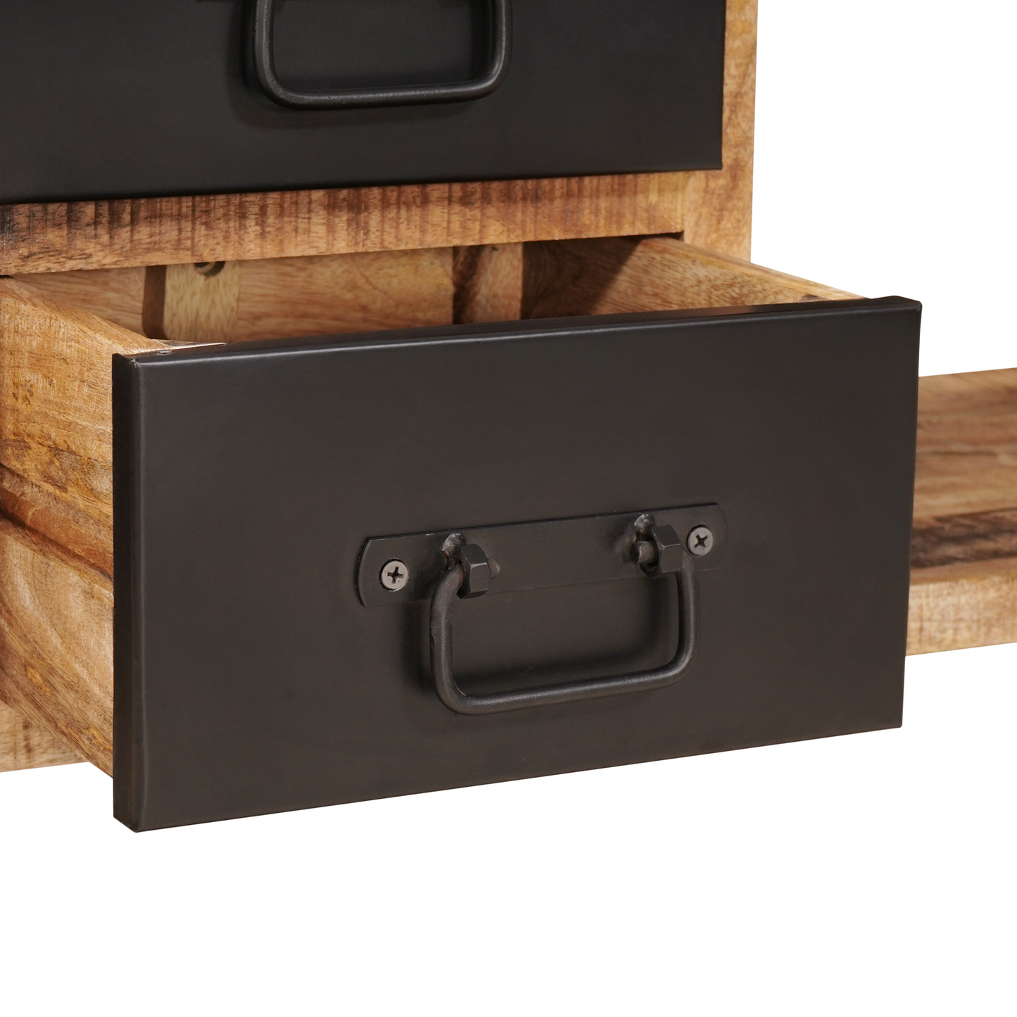 Storage Bench with Canvas 80x35x40 cm Solid Rough Wood Mango