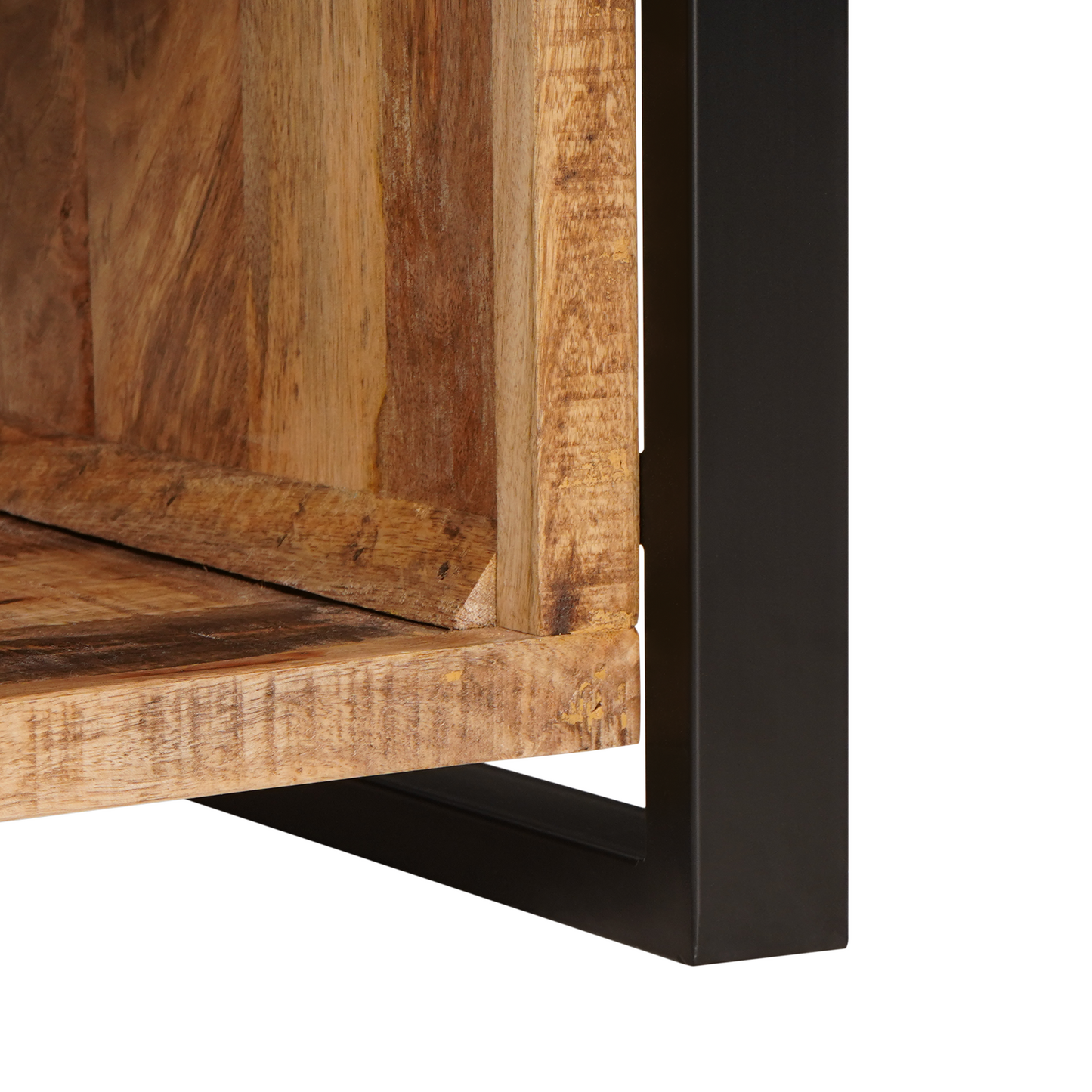 Storage Bench with Canvas 80x35x40 cm Solid Rough Wood Mango