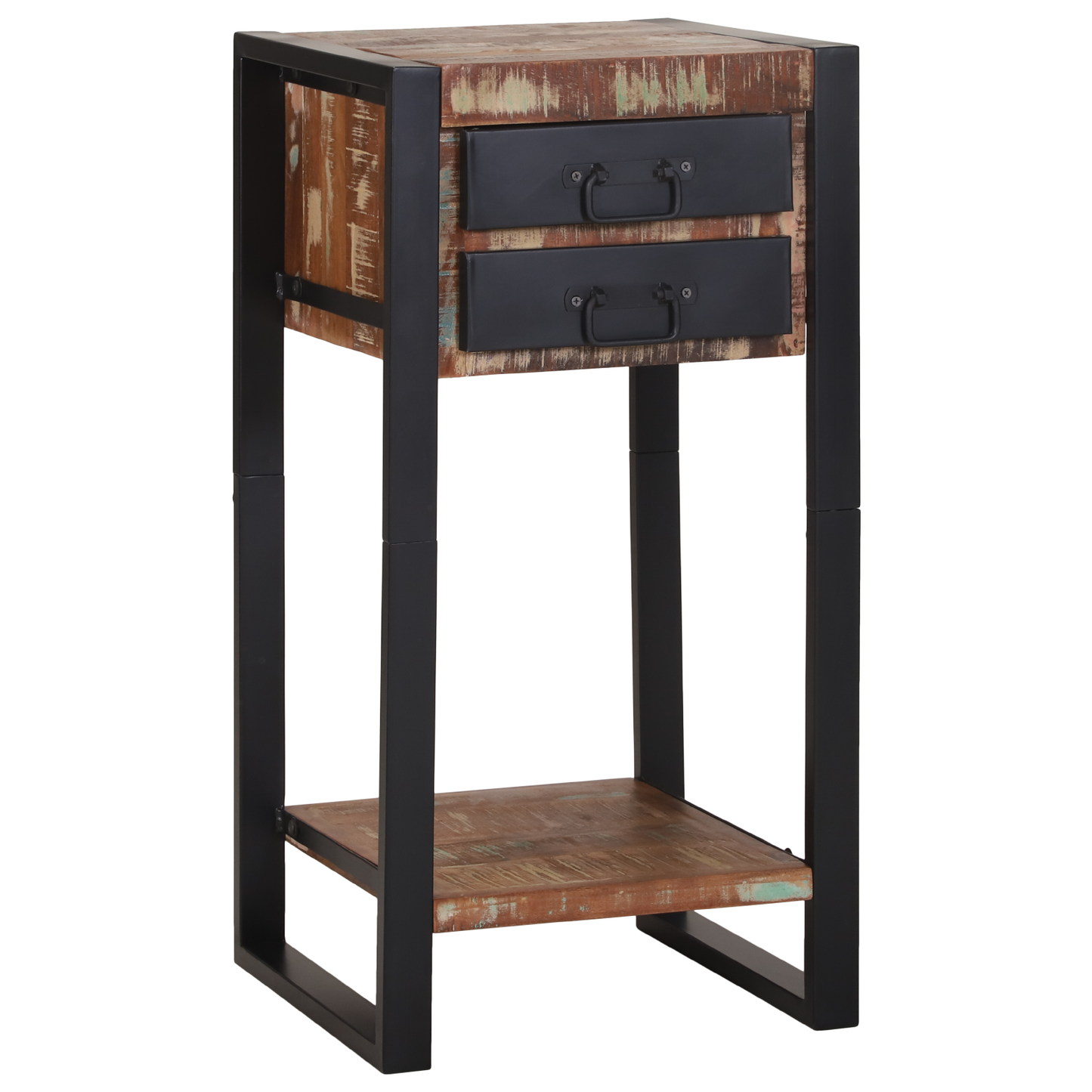Telephone Stand Multicolour 40x40x80 cm Solid Wood Reclaimed