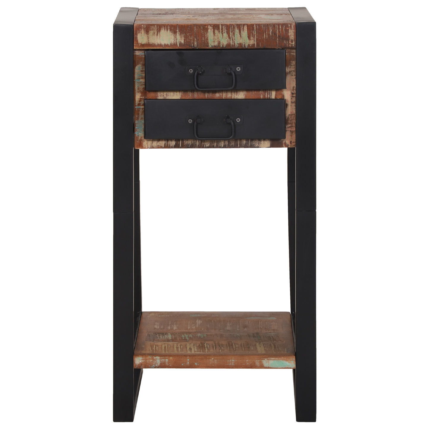 Telephone Stand Multicolour 40x40x80 cm Solid Wood Reclaimed
