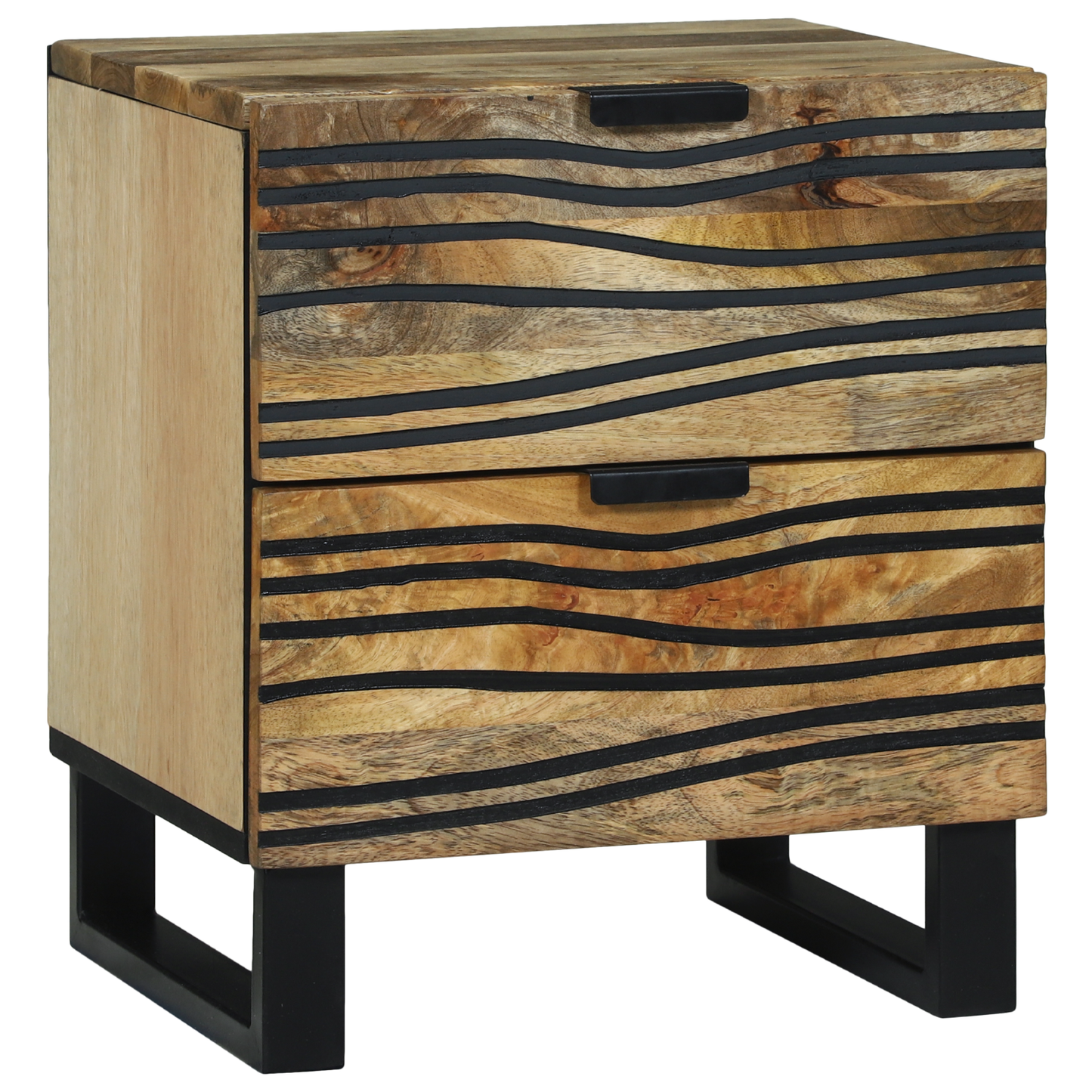 Bedside Cabinets 2 pcs 40x33.5x46 cm Solid Wood Mango and Engineered Wood