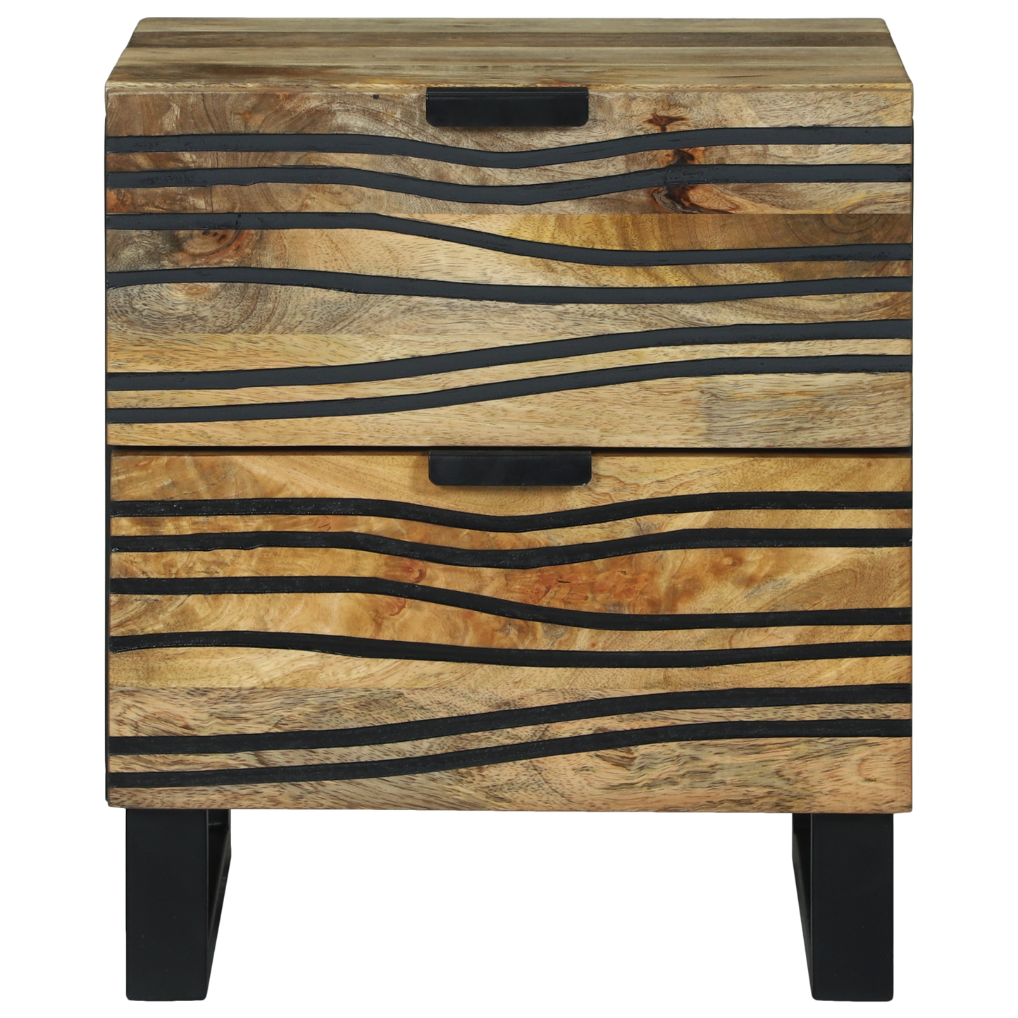 Bedside Cabinets 2 pcs 40x33.5x46 cm Solid Wood Mango and Engineered Wood
