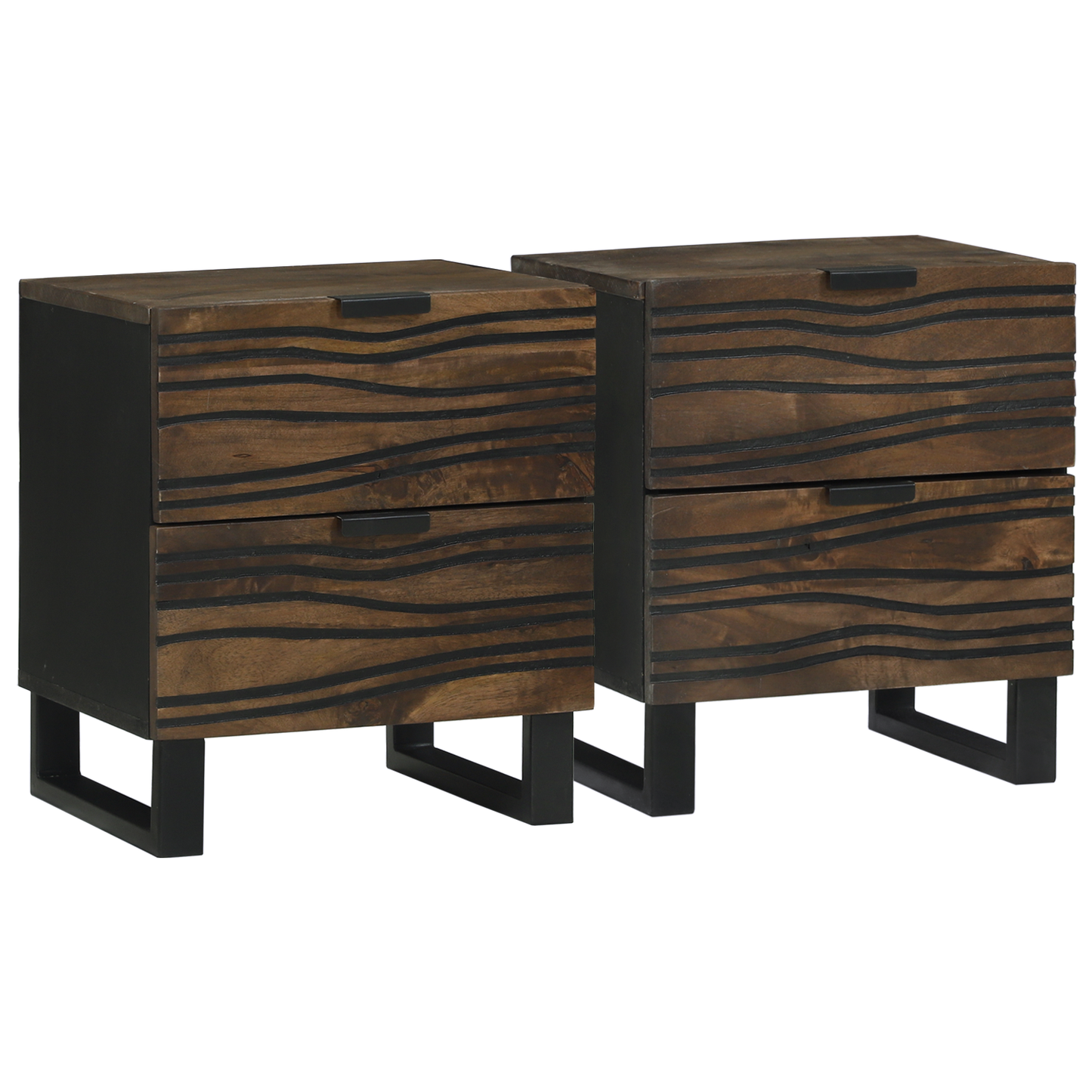 Bedside Cabinets 2 pcs 40x33.5x46 cm Solid Wood Mango