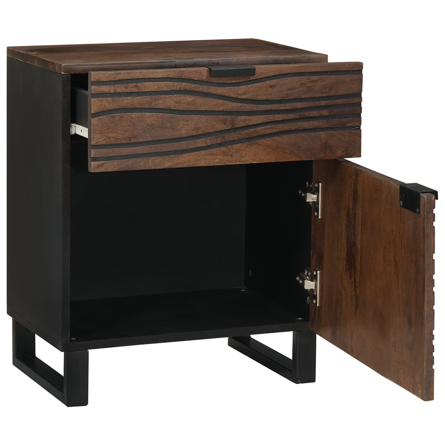Bedside Cabinet 50x33x60 cm Solid Wood Walnut