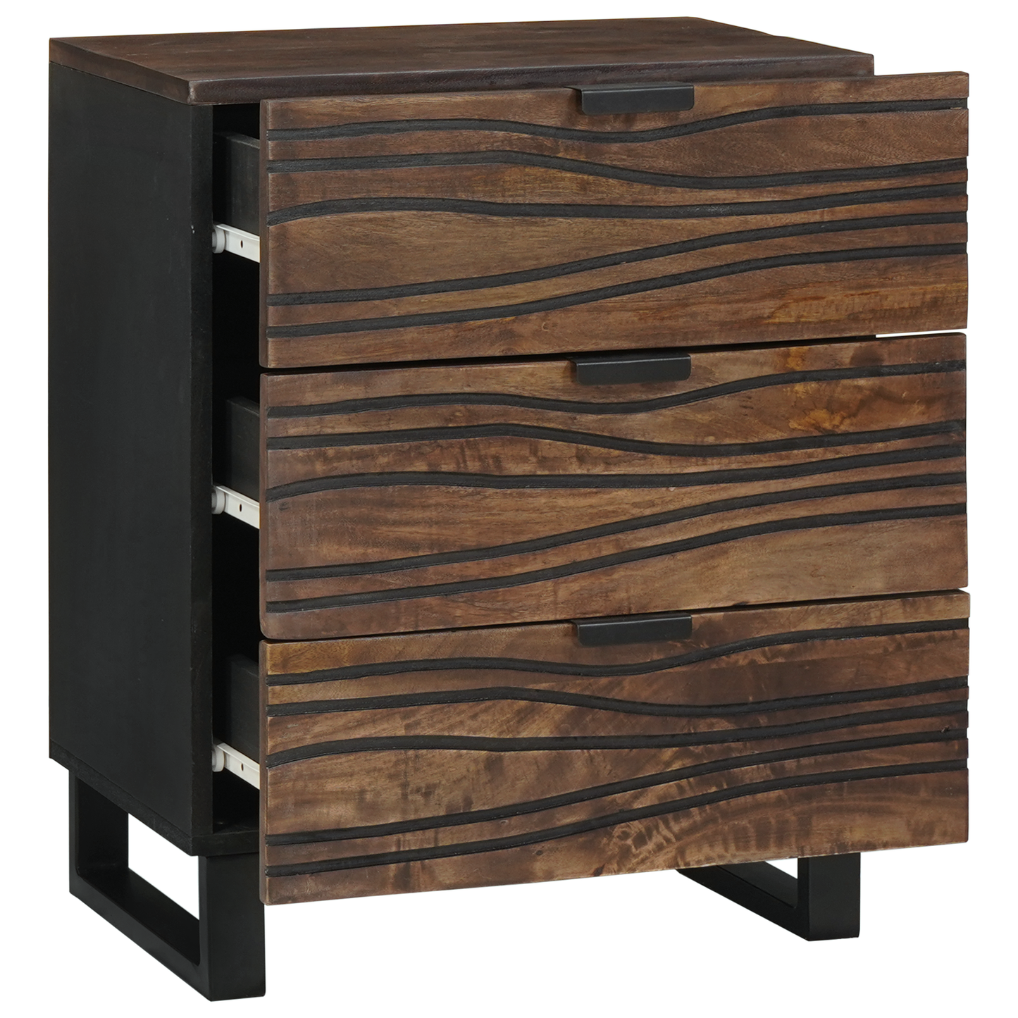 Bedside Cabinet 50x33x60 cm Solid Wood Mango & Engineered Wood