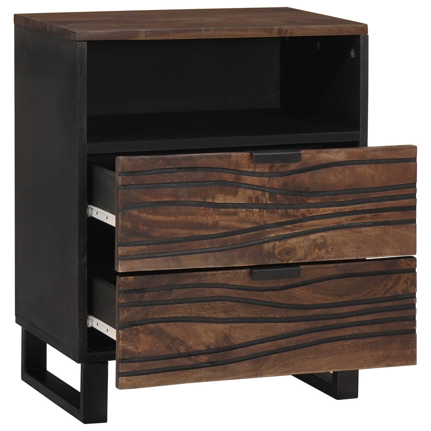 Bedside Cabinet 50x33x60 cm Solid Wood Mango & Engineered Wood