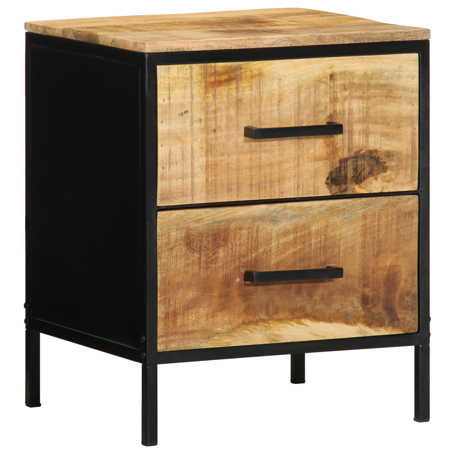 Bedside Cabinet 40x35x50 cm Solid Wood Rough Mango