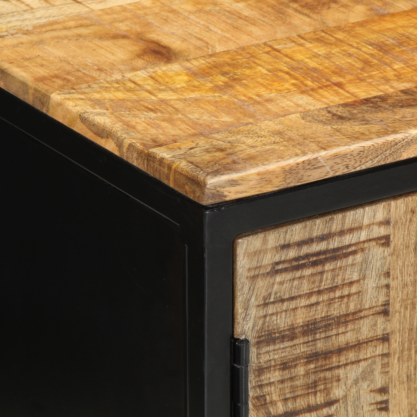 Bedside Cabinets 2 pcs 50x30x45 cm Solid Wood Rough Mango