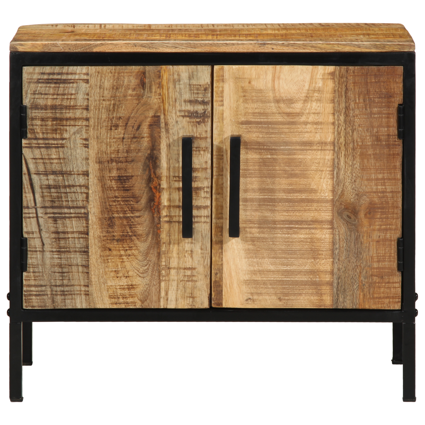 Bedside Cabinets 2 pcs 50x30x45 cm Solid Wood Rough Mango