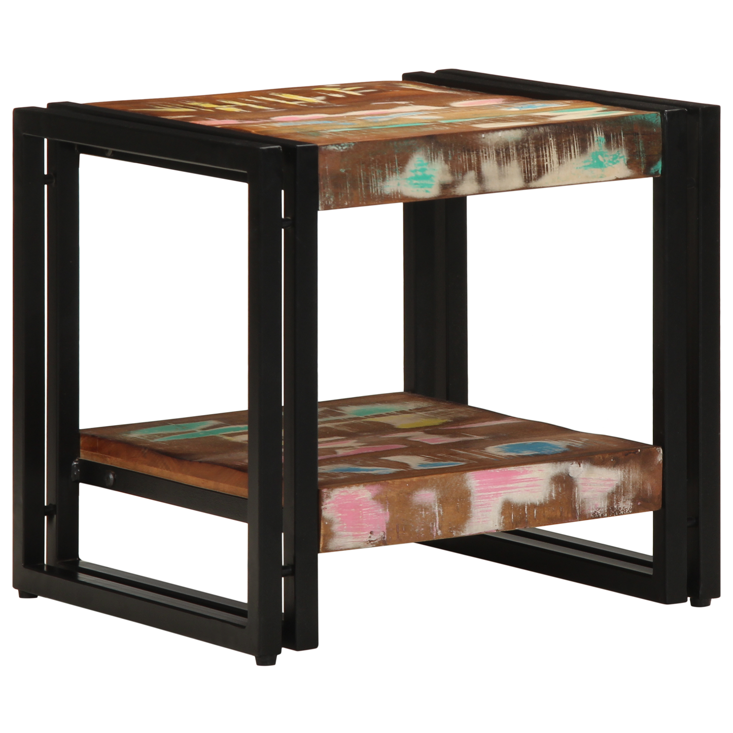 Coffee Table Multicolour 40x50x38 cm Solid Wood Reclaimed