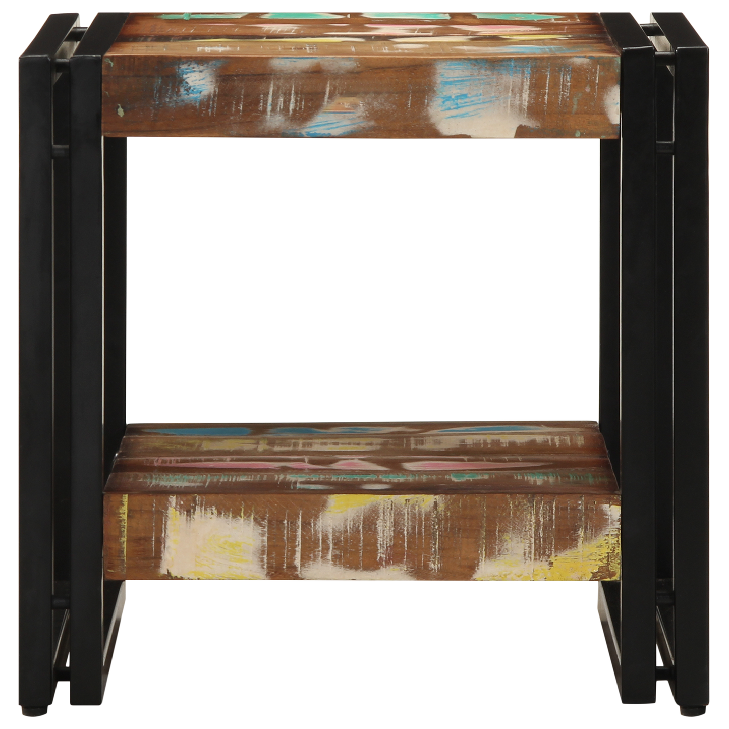 Coffee Table Multicolour 40x50x38 cm Solid Wood Reclaimed