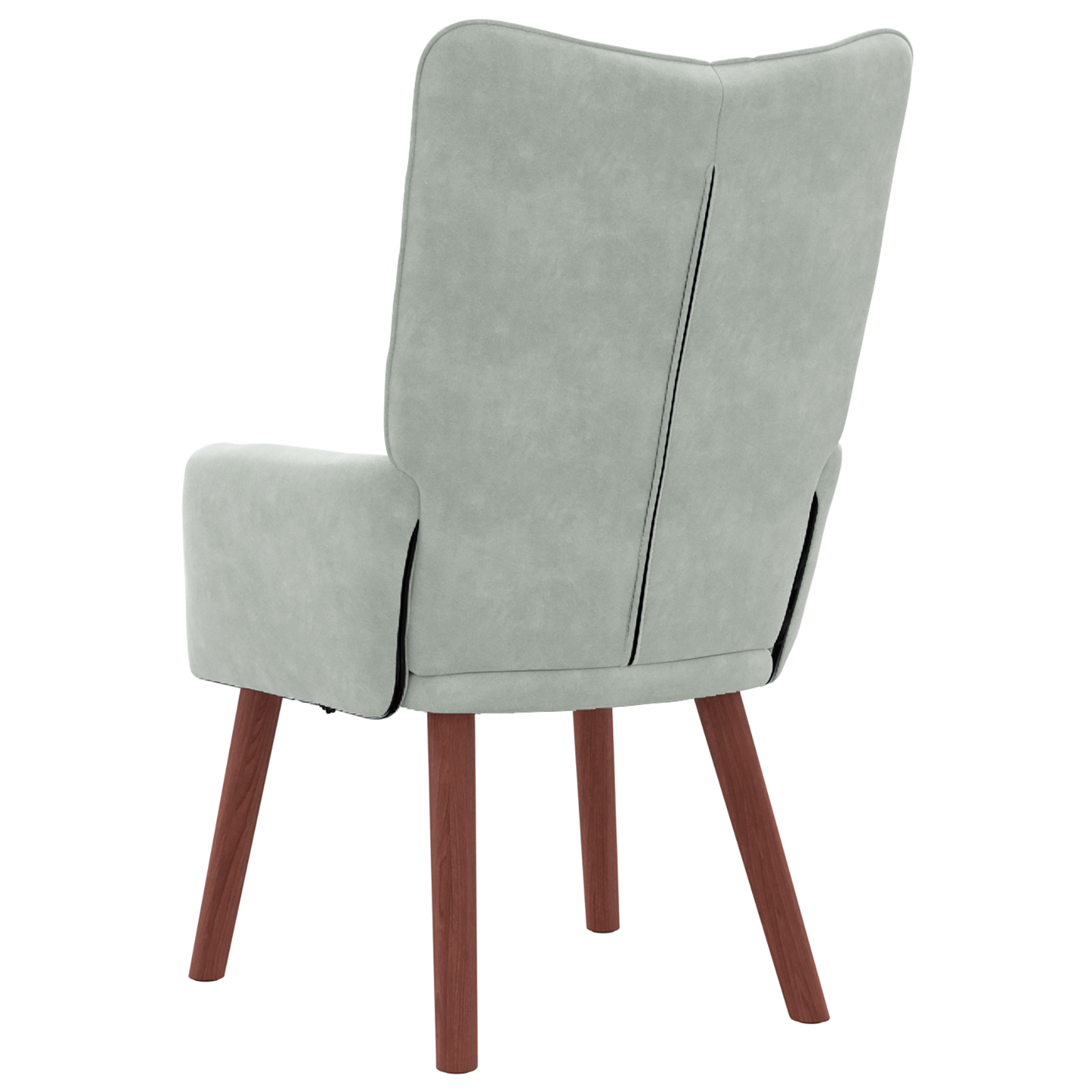 Relaxing Chair Light Grey Velvet
