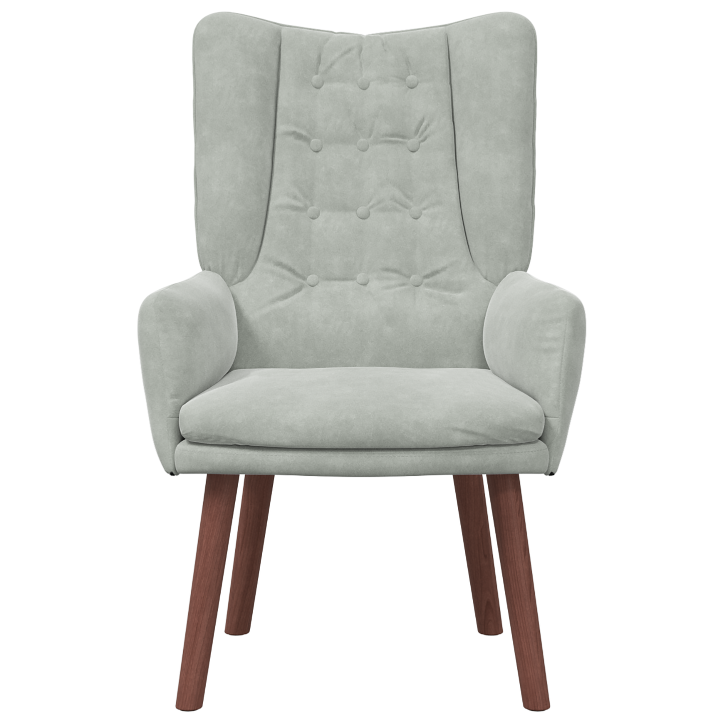 Relaxing Chair Light Grey Velvet