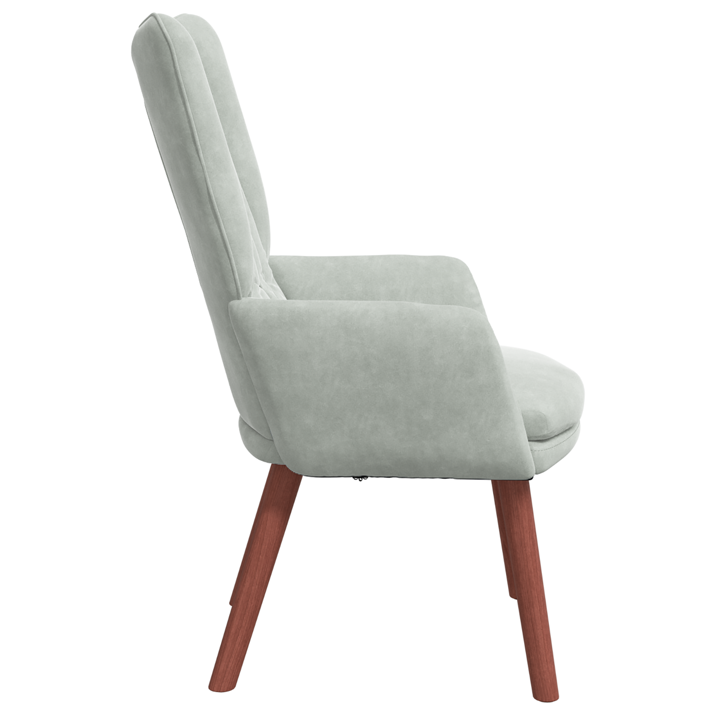 Relaxing Chair Light Grey Velvet