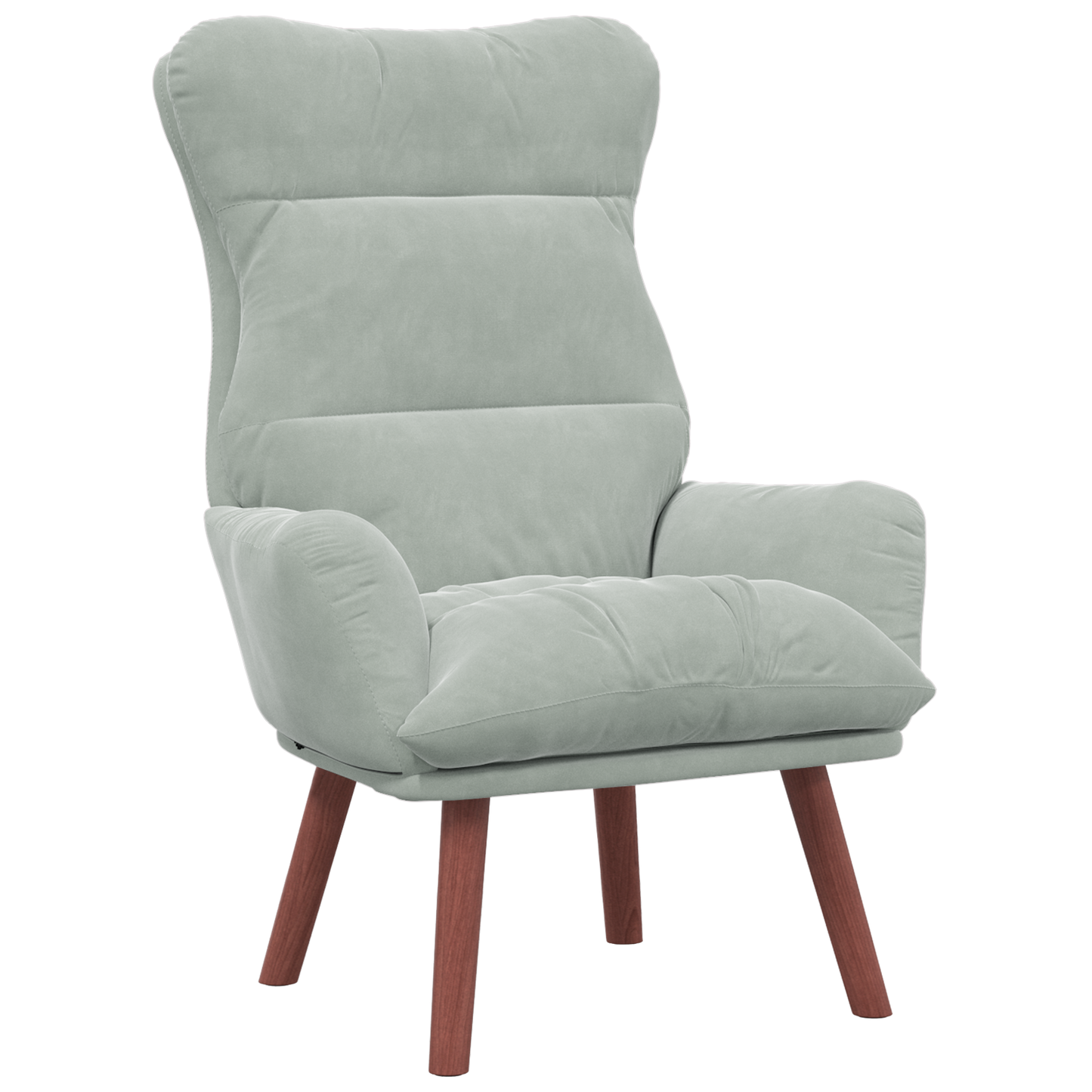 Relaxing Chair Light Grey Velvet