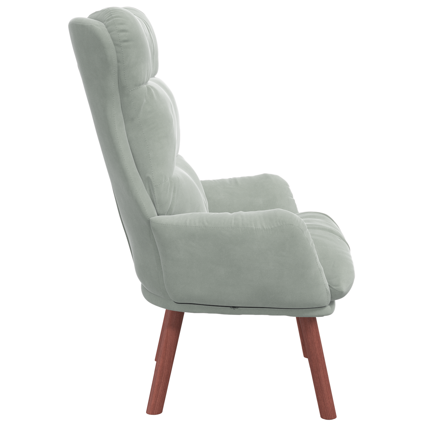 Relaxing Chair Light Grey Velvet