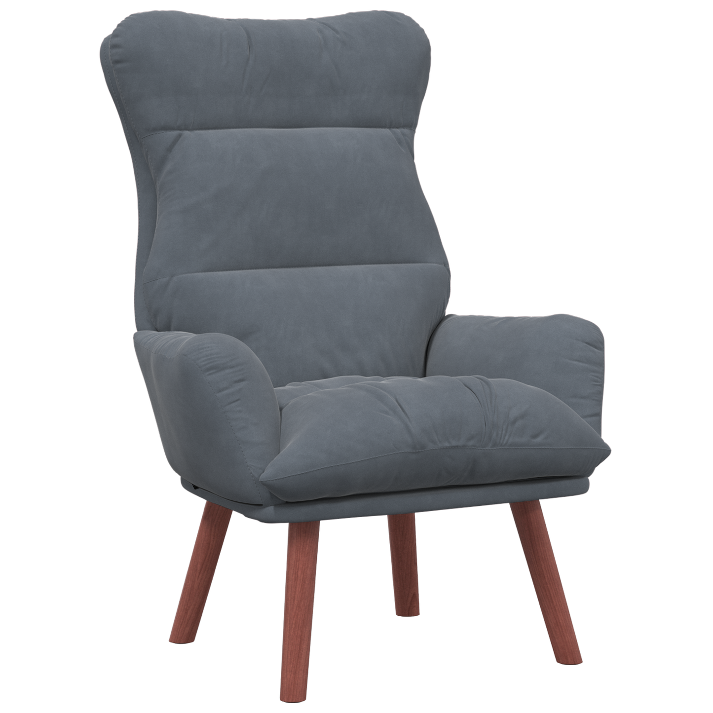 Relaxing Chair Dark Grey Velvet