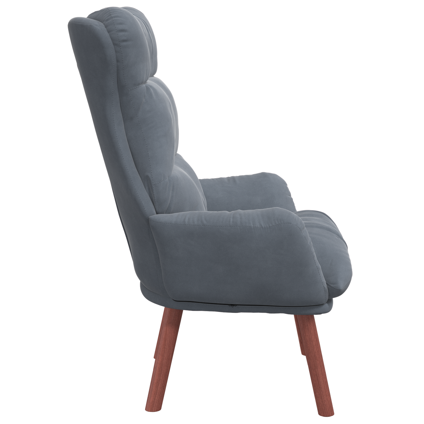 Relaxing Chair Dark Grey Velvet