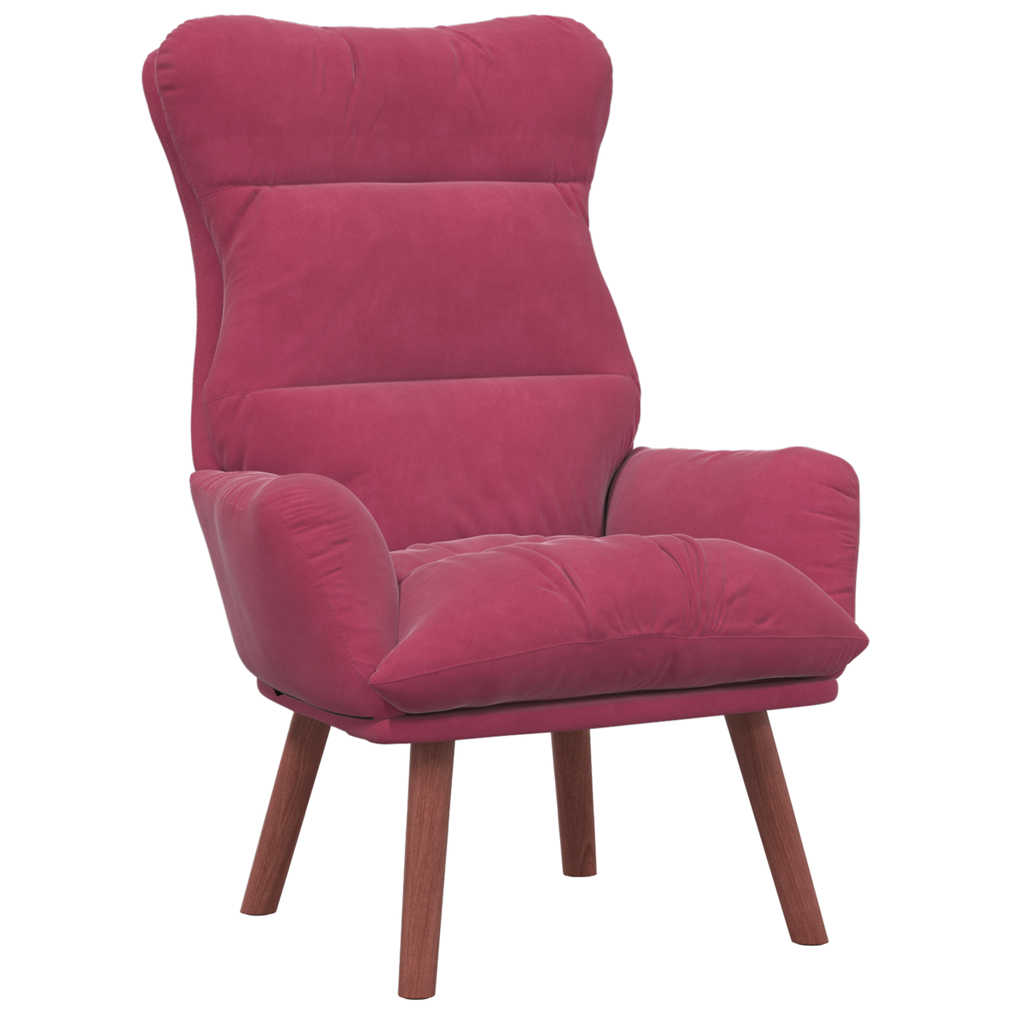 Relaxing Chair Wine Red Velvet