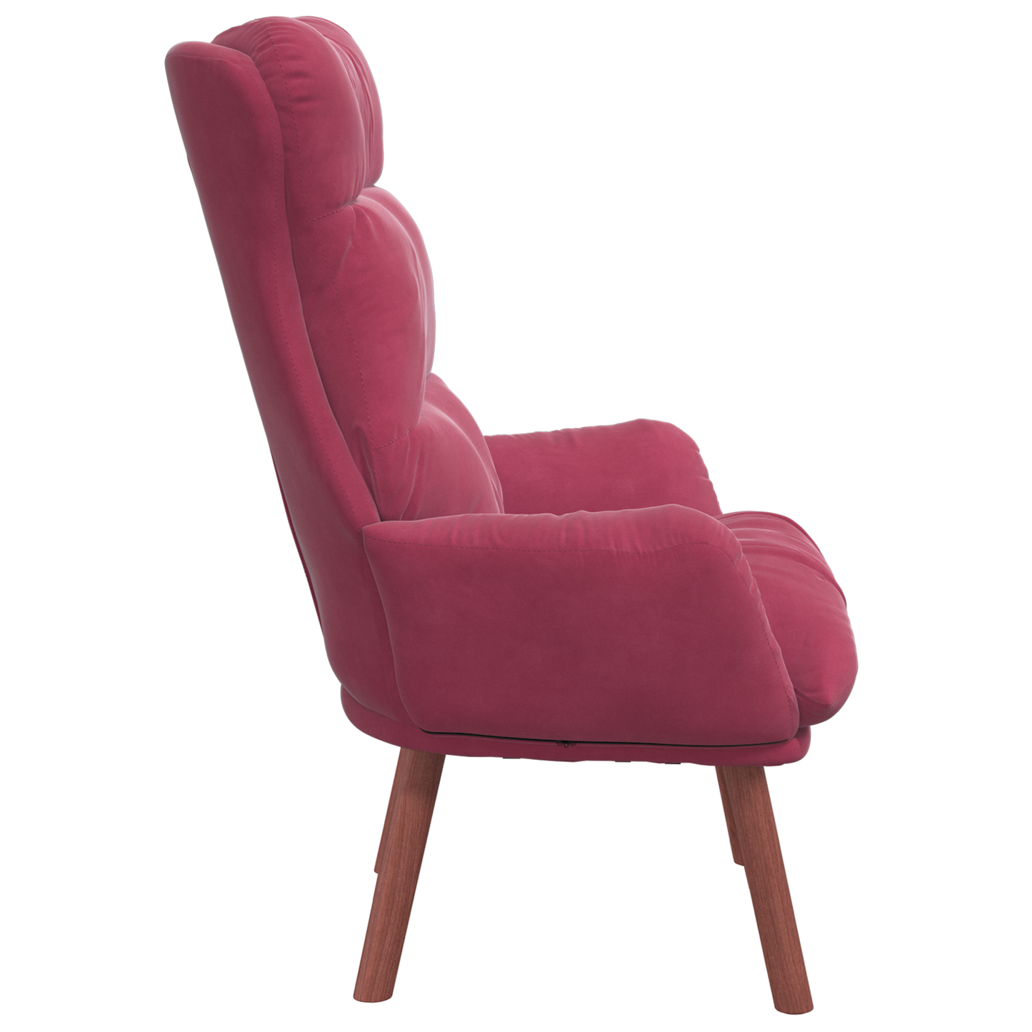 Relaxing Chair Wine Red Velvet