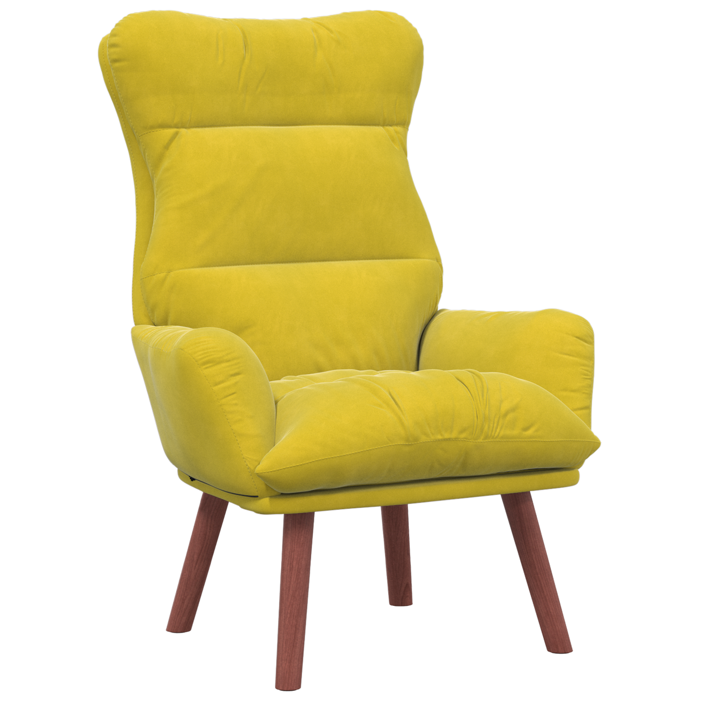 Relaxing Chair Yellow Velvet