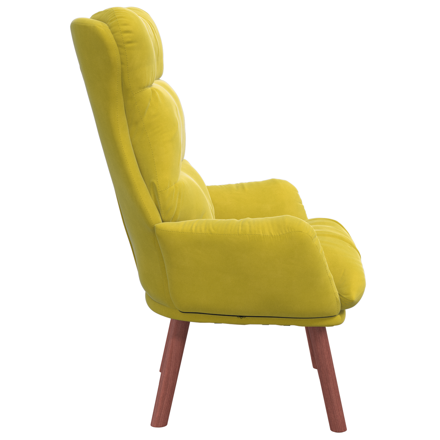 Relaxing Chair Yellow Velvet
